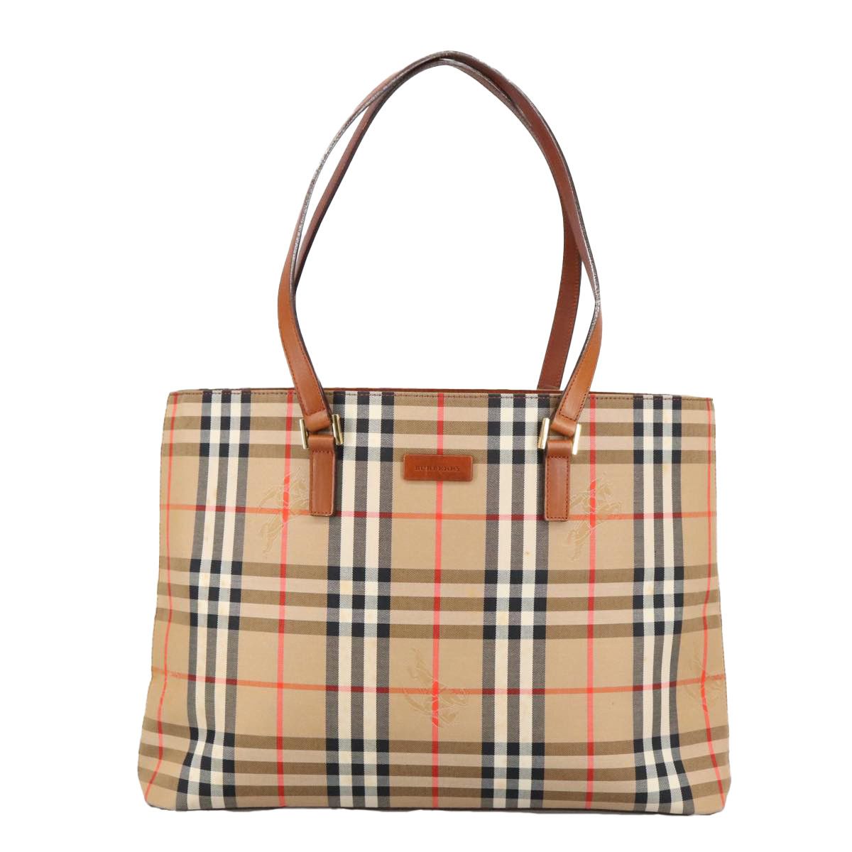 Burberry Nova Check Beige Canvas Tote Bag (Pre-Owned) Size ONE SIZE - 1 Thumbnail