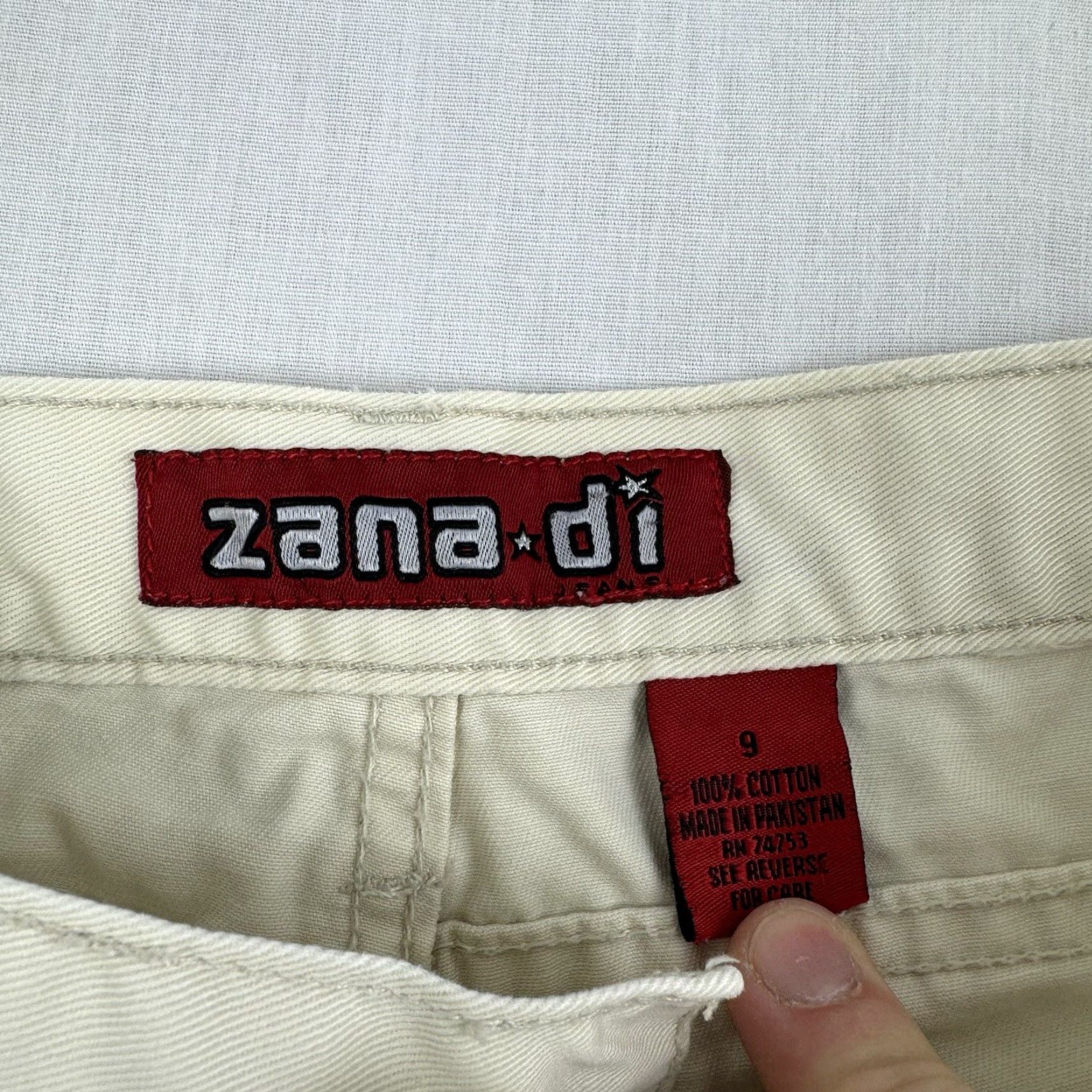 Vintage VINTAGE Zana Di Jeans Womens 9 Cream Flare Y2K Punk Grunge Cute Mall Core 2000s Size 30" / US 8 / IT 44 - 5 Thumbnail