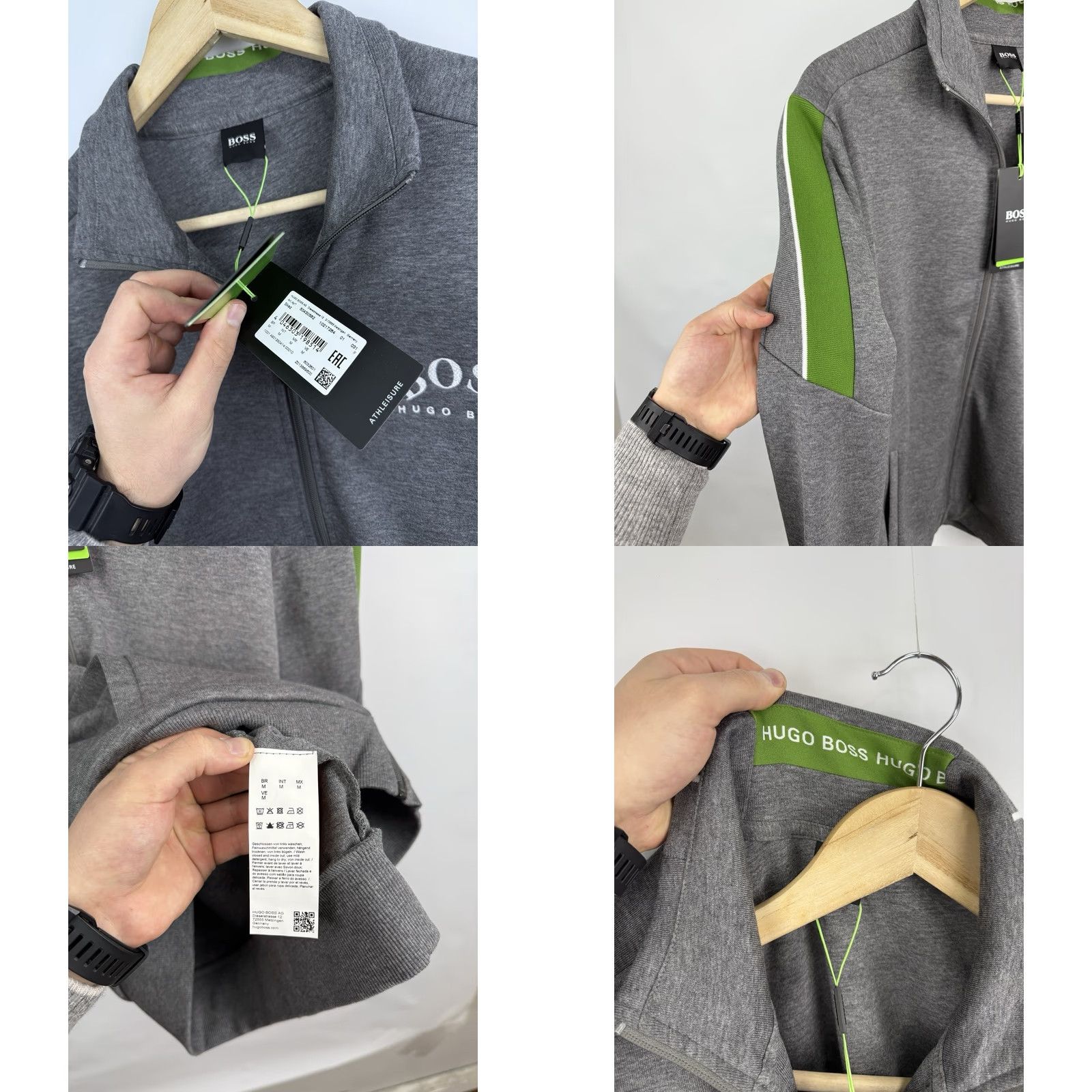 Hugo Boss HUGO BOSS Jacket M Gray Full Zip Athleisure Track NWT Modern Classic Men's Size US M / EU 48-50 / 2 - 8 Thumbnail