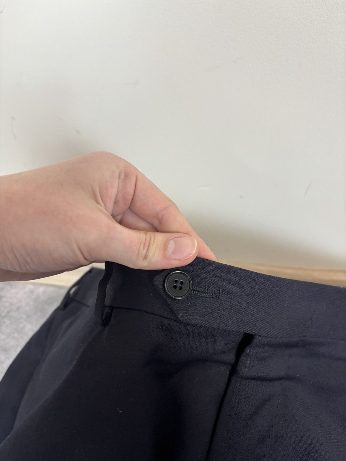 Ermenegildo Zegna Ermenegildo Zegna Men’s Navy Blue Wool Dress Pants Trousers Size US 38 / EU 54 - 6 Thumbnail