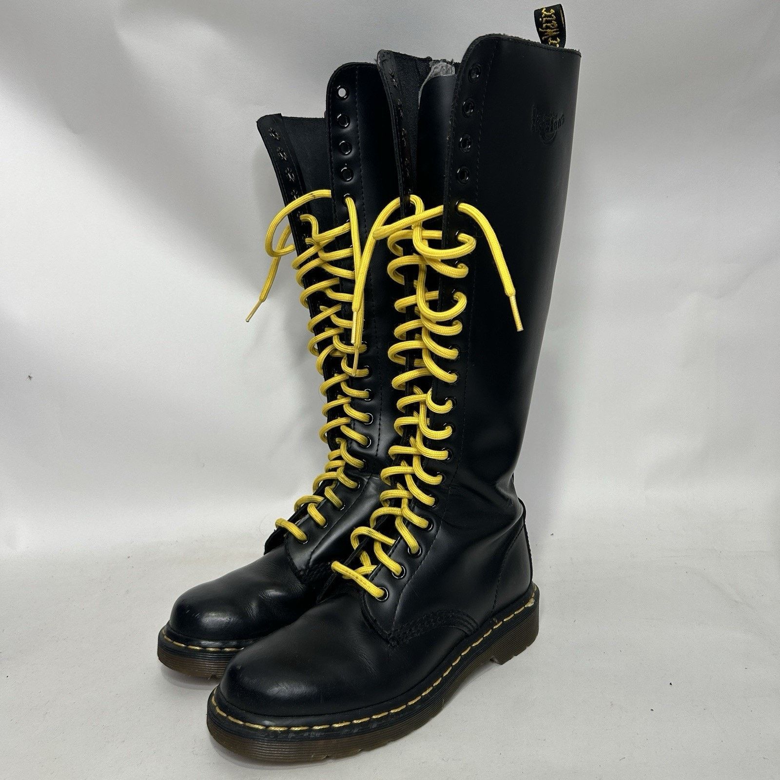 Dr. Martens Vintage Dr. Martens Jemma Leather Lace Up 20 Eye Boots Size US 6 / IT 36 - 3 Thumbnail