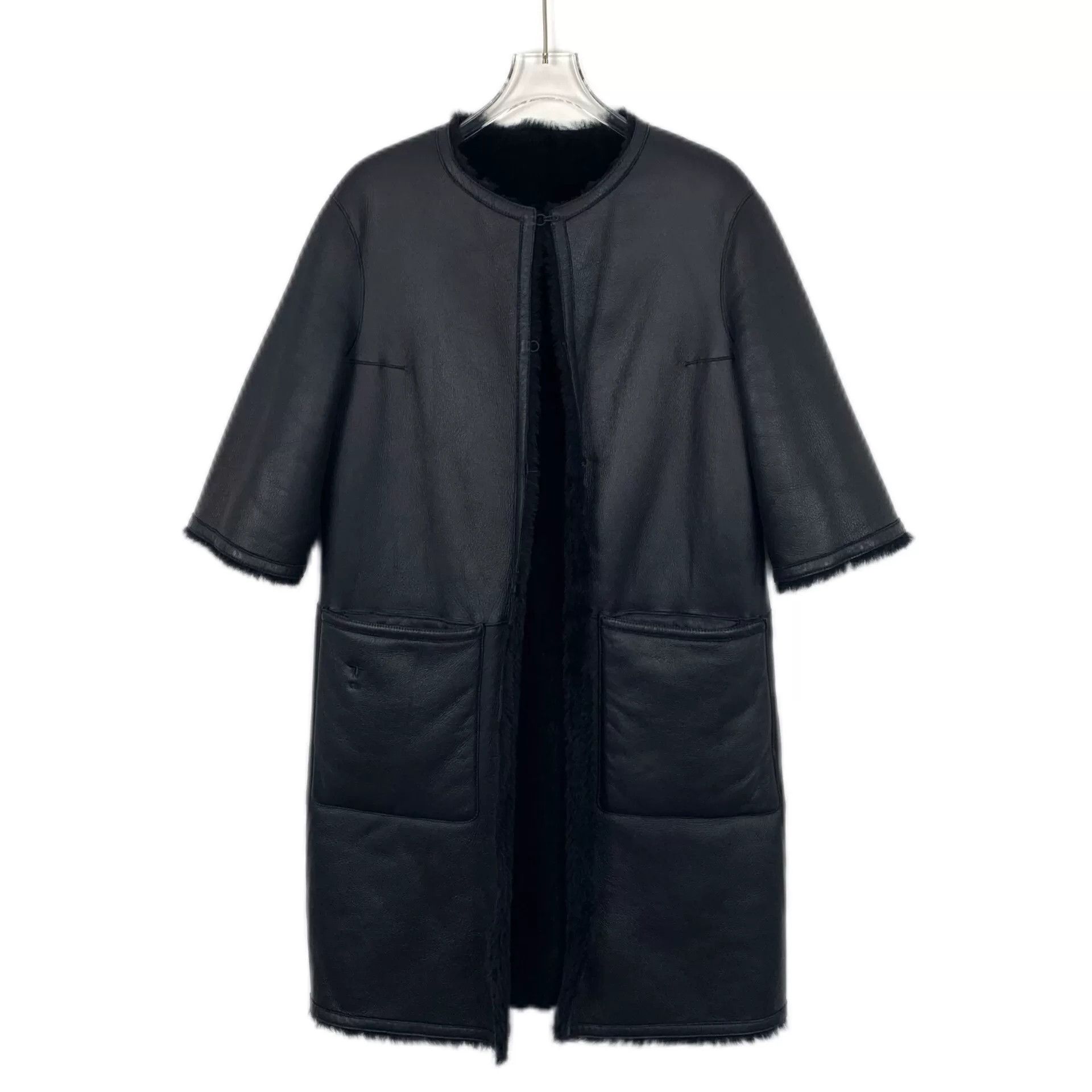 Dior christian dior black wool beehive coat Size US S / EU 44-46 / 1 - 1 Thumbnail