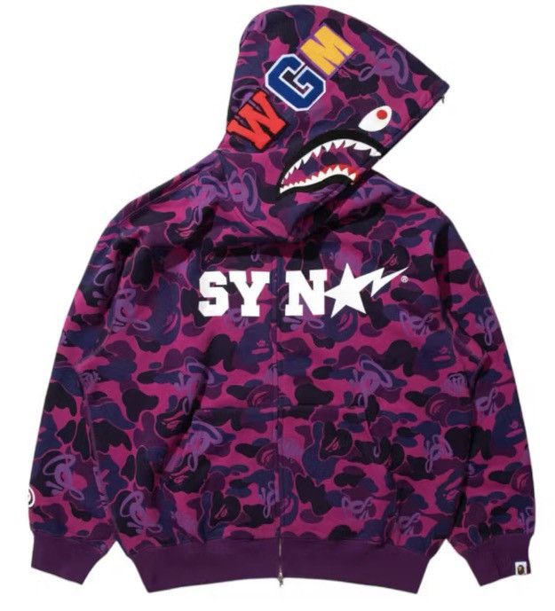 Bape BAPE X SPOTIFY BY CENTRAL CEE CAMO FULL ZIP SHARK HOODIE Size US L / EU 52-54 / 3 - 1 Thumbnail