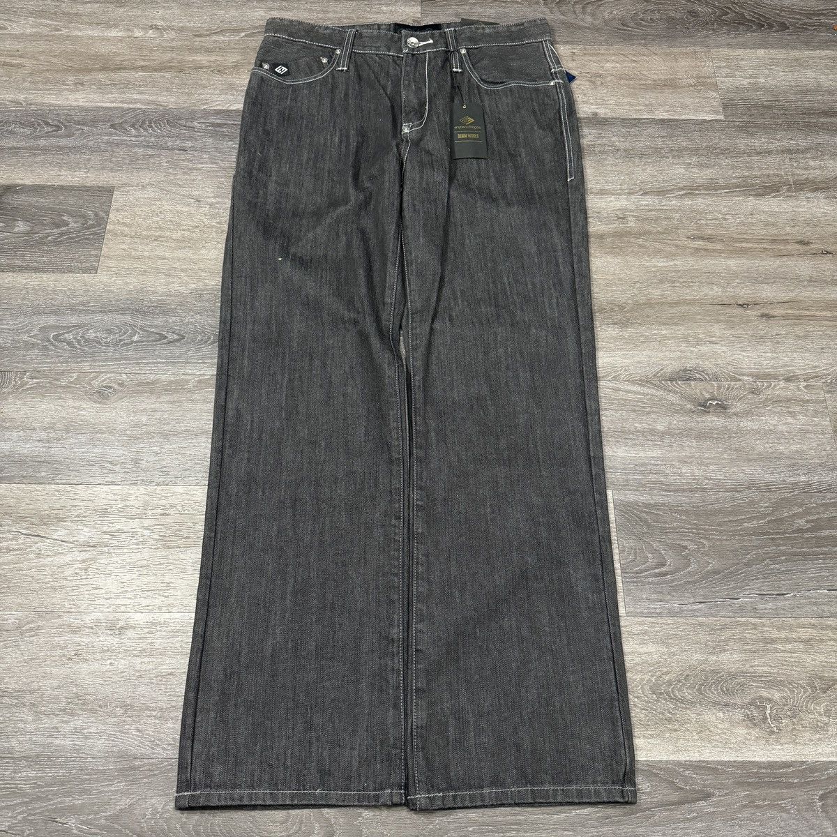 Enyce × JNCO × Vintage Vintage Y2K Enyce baggy wide leg embroidered jeans NWT Size US 34 / EU 50 - 2 Thumbnail