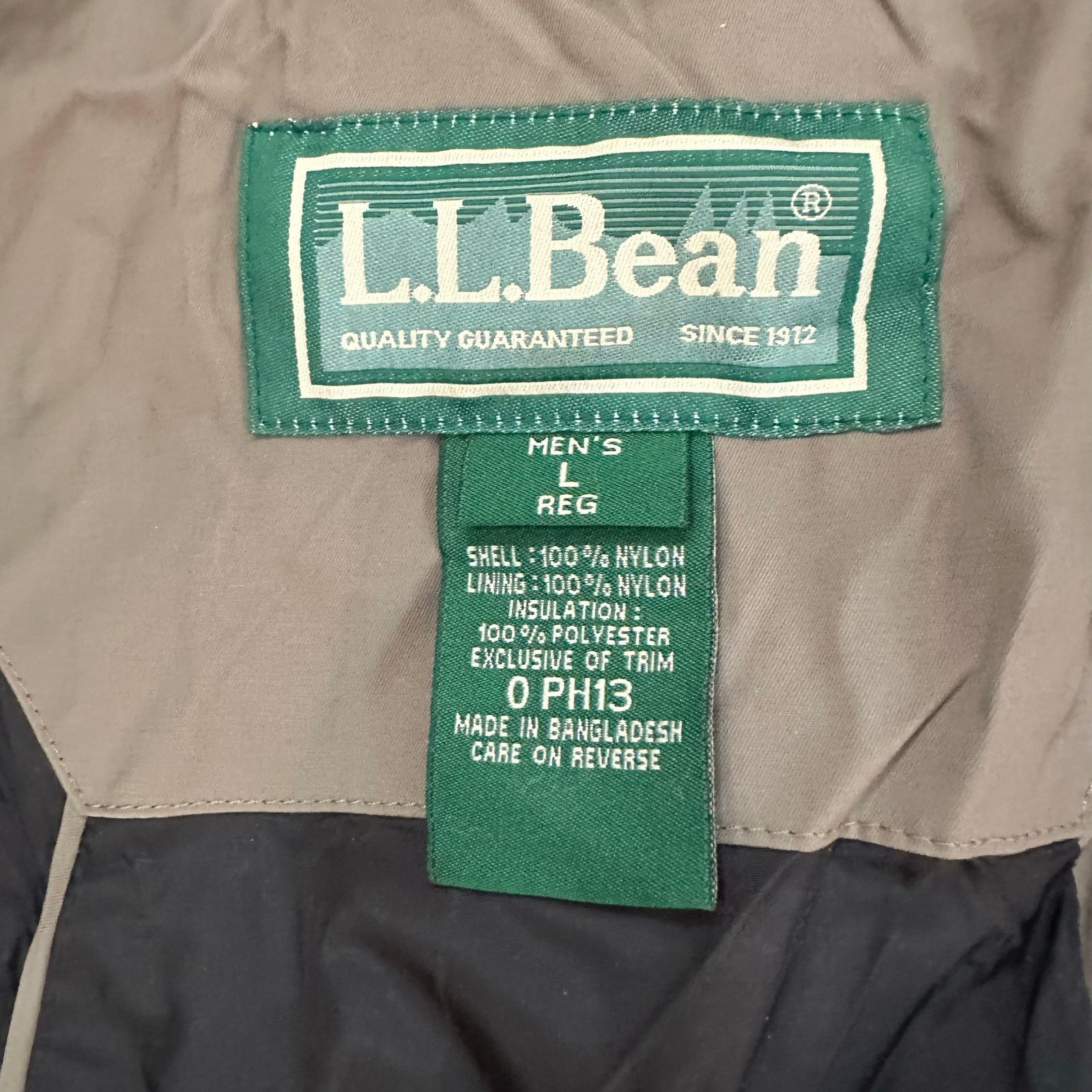 L.L. Bean L.L. Bean L Primaloft Black Tan Ski Parka Jacket Coat hood Size US L / EU 52-54 / 3 - 6 Thumbnail