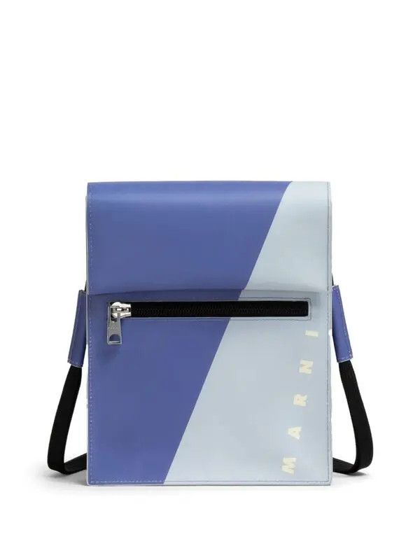Marni o1w1db11125 Size :OS/Logo-Print Shoulder Bag in Blue Size ONE SIZE - 1 Thumbnail