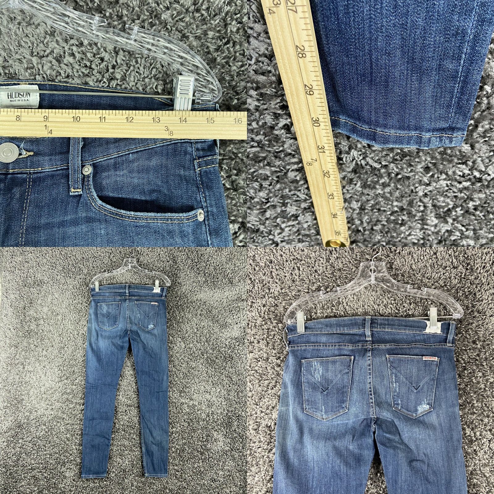 Hudson Hudson Krista Jeans Women 28 Blue Skinny Distressed Women Size 28" / US 6 / IT 42 - 8 Thumbnail