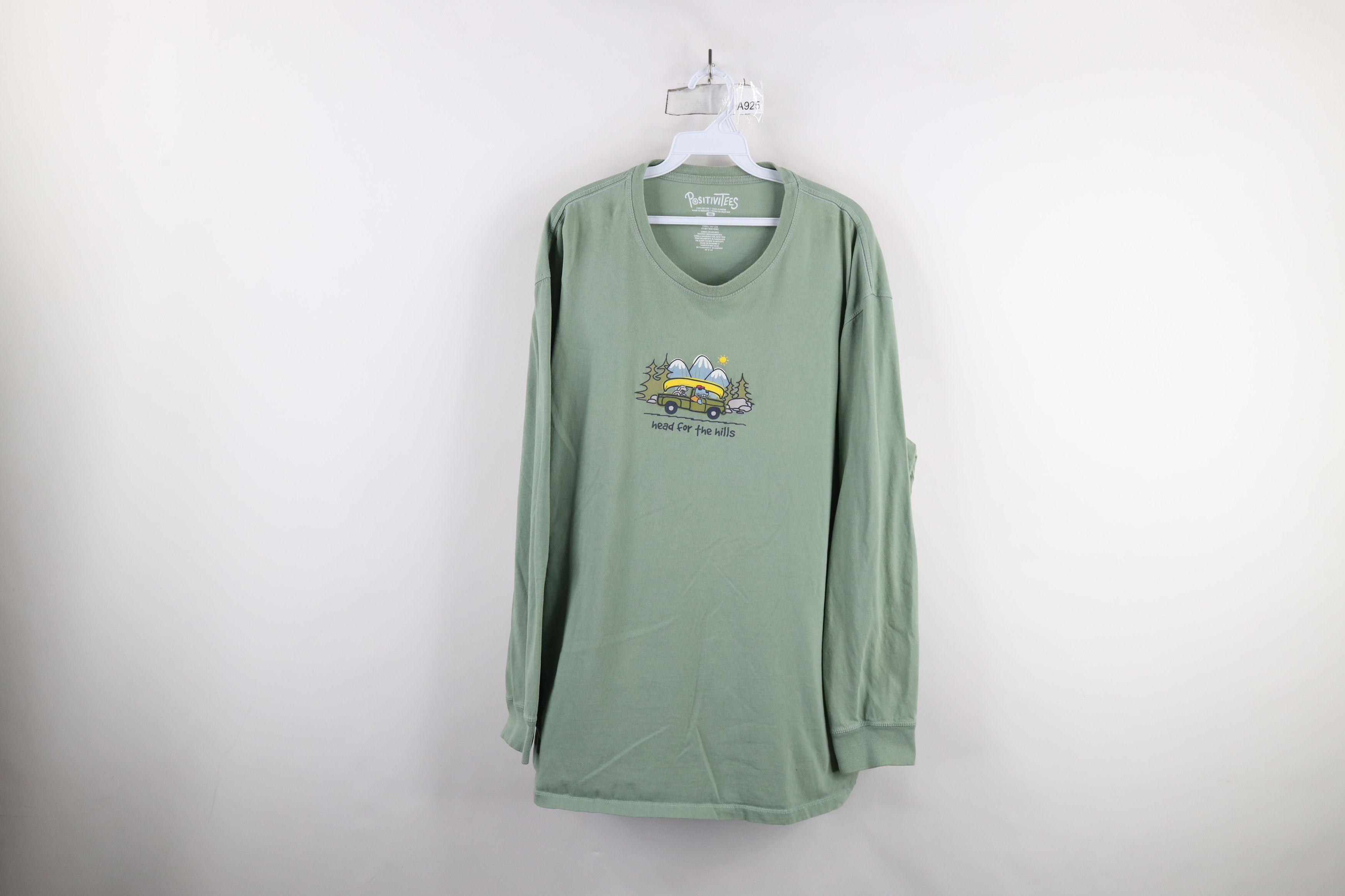 Vintage PositiviTees for the Hills Dog Mountains Long Sleeve T-Shirt Size US XXL / EU 58 / 5 - 1 Thumbnail
