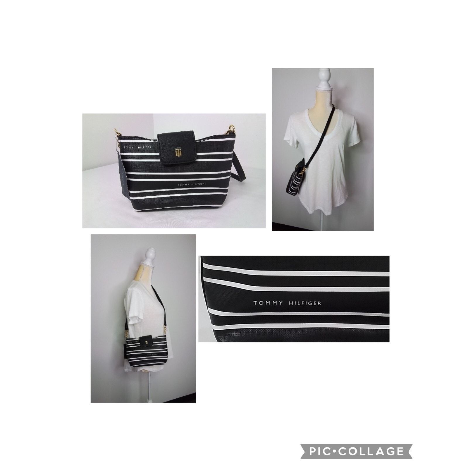 Tommy Hilfiger Tommy Hilfiger Purse NWT Black + White Size ONE SIZE - 1 Thumbnail