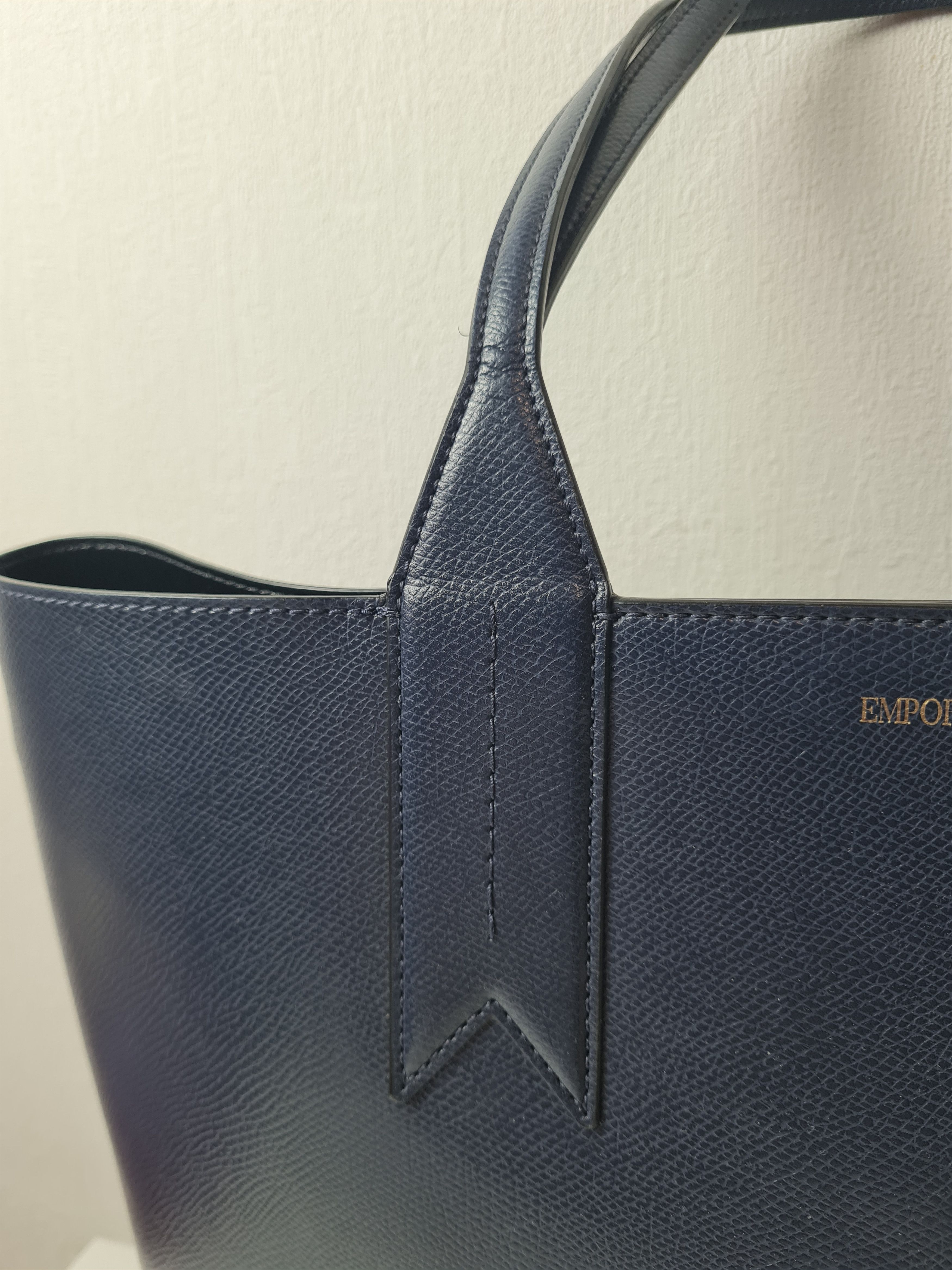 Emporio Armani Womens Vintage Emporio Armani Navy Shopper Bag Blue Size ONE SIZE - 13 Thumbnail
