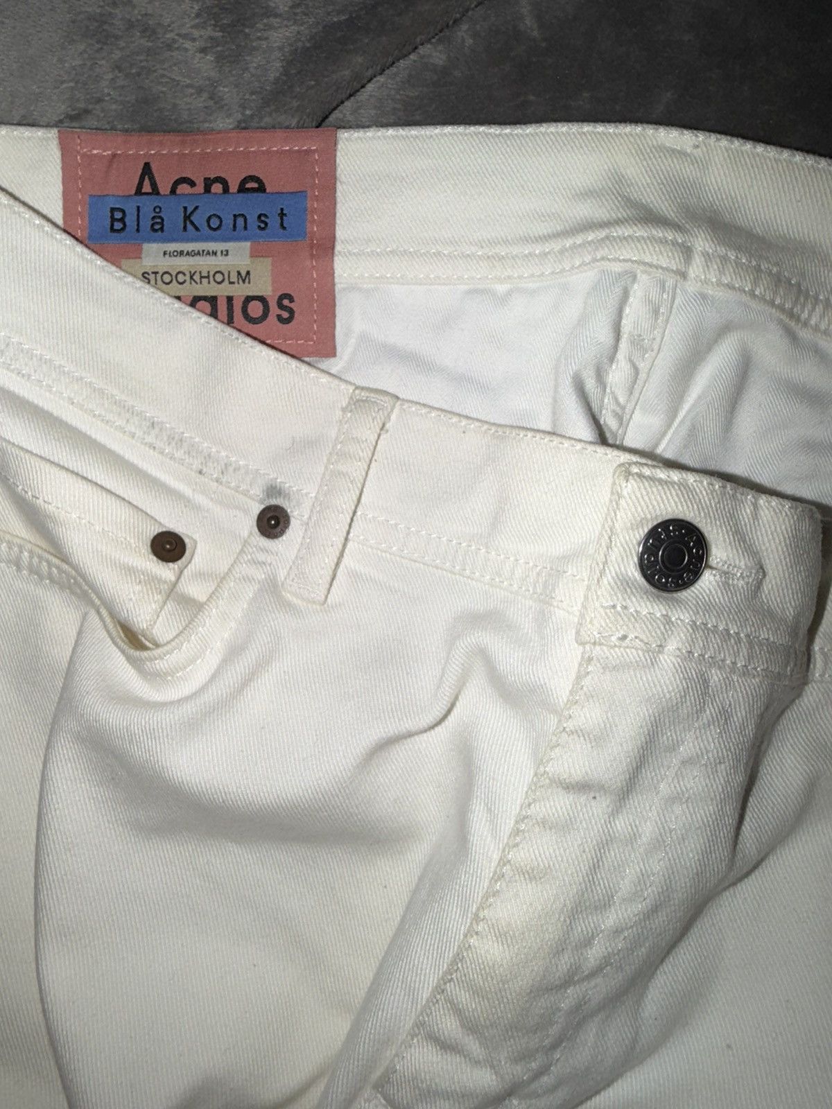 Acne Studios Acne Studios Blå Konst North White Denim 32x33 Size US 32 / EU 48 - 3 Thumbnail