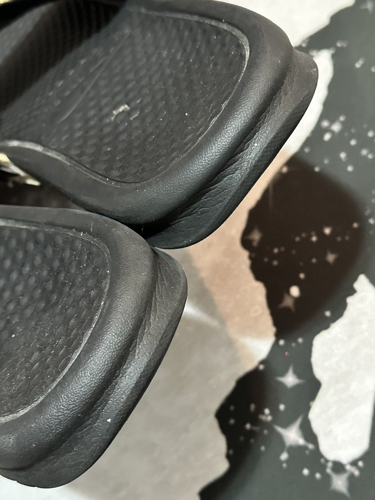 Nike Nike Benassi JDI Slides White Black Abstract Size US 9 / EU 42 - 6 Thumbnail
