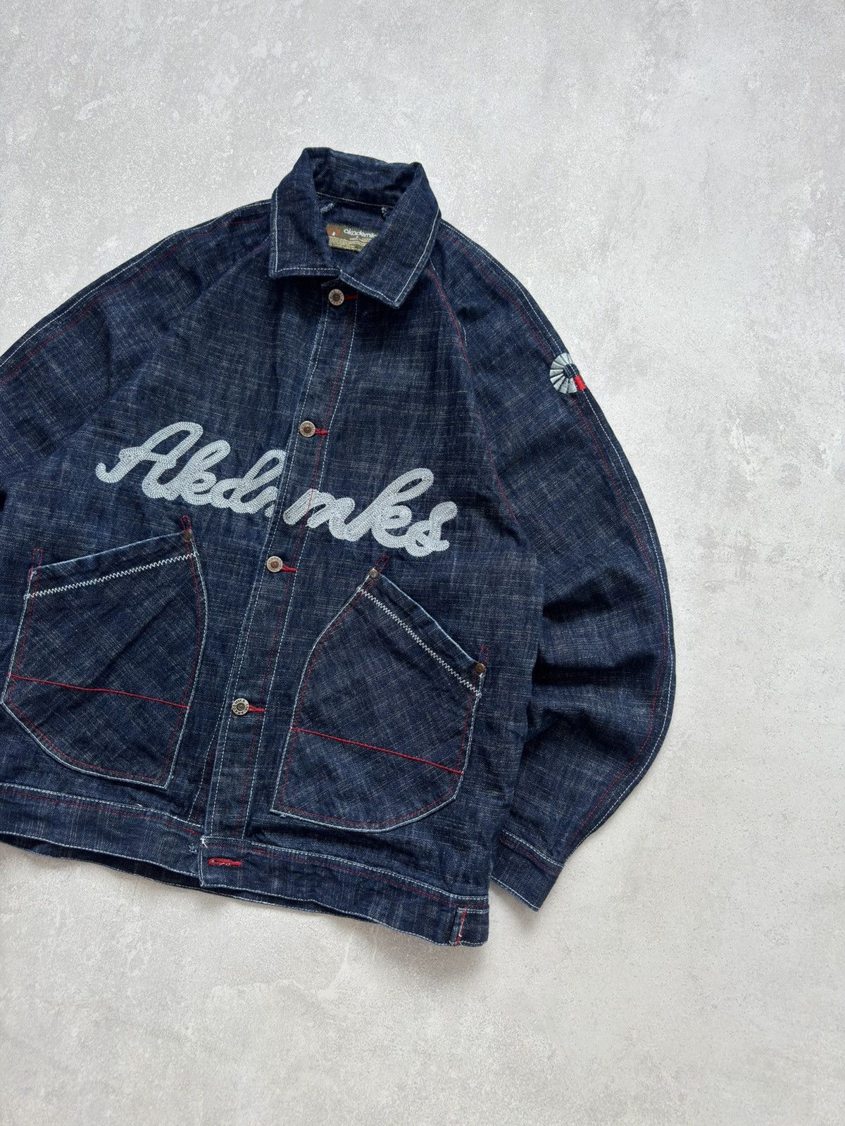 Akademiks × Vintage Vintage Akademiks Denim Hip Hop Jacket Kanye West Style Rare Size US L / EU 52-54 / 3 - 2 Thumbnail