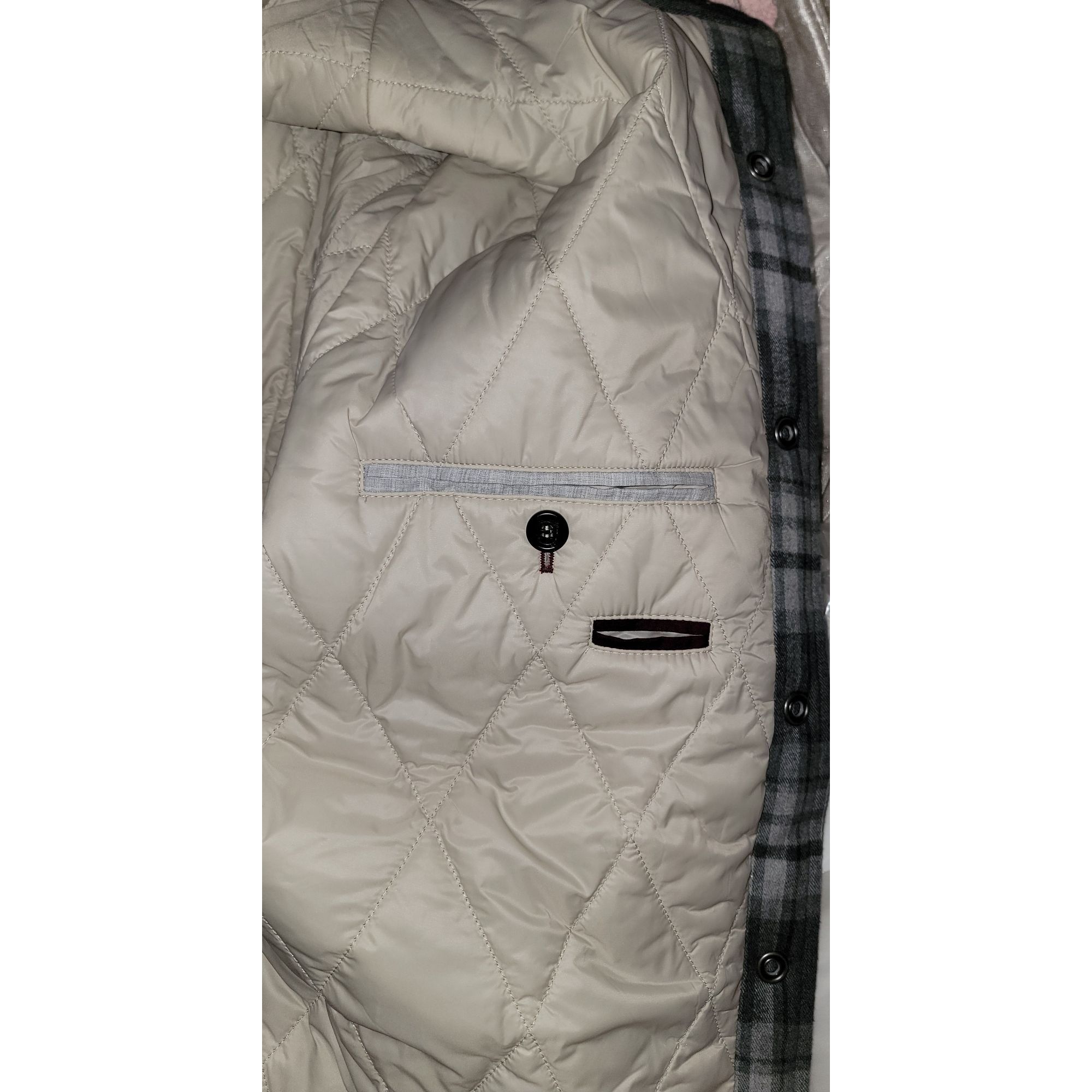 Brunello Cucinelli plaid-check padded jacket - Men's Size 50