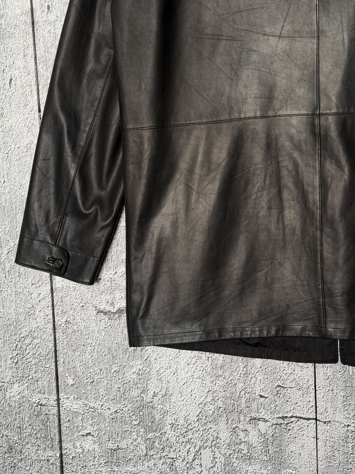 Ermenegildo Zegna Ermenegildo Zegna Mens Reversible Leather Zip-Up Coat Jacket Size US L / EU 52-54 / 3 - 13 Thumbnail