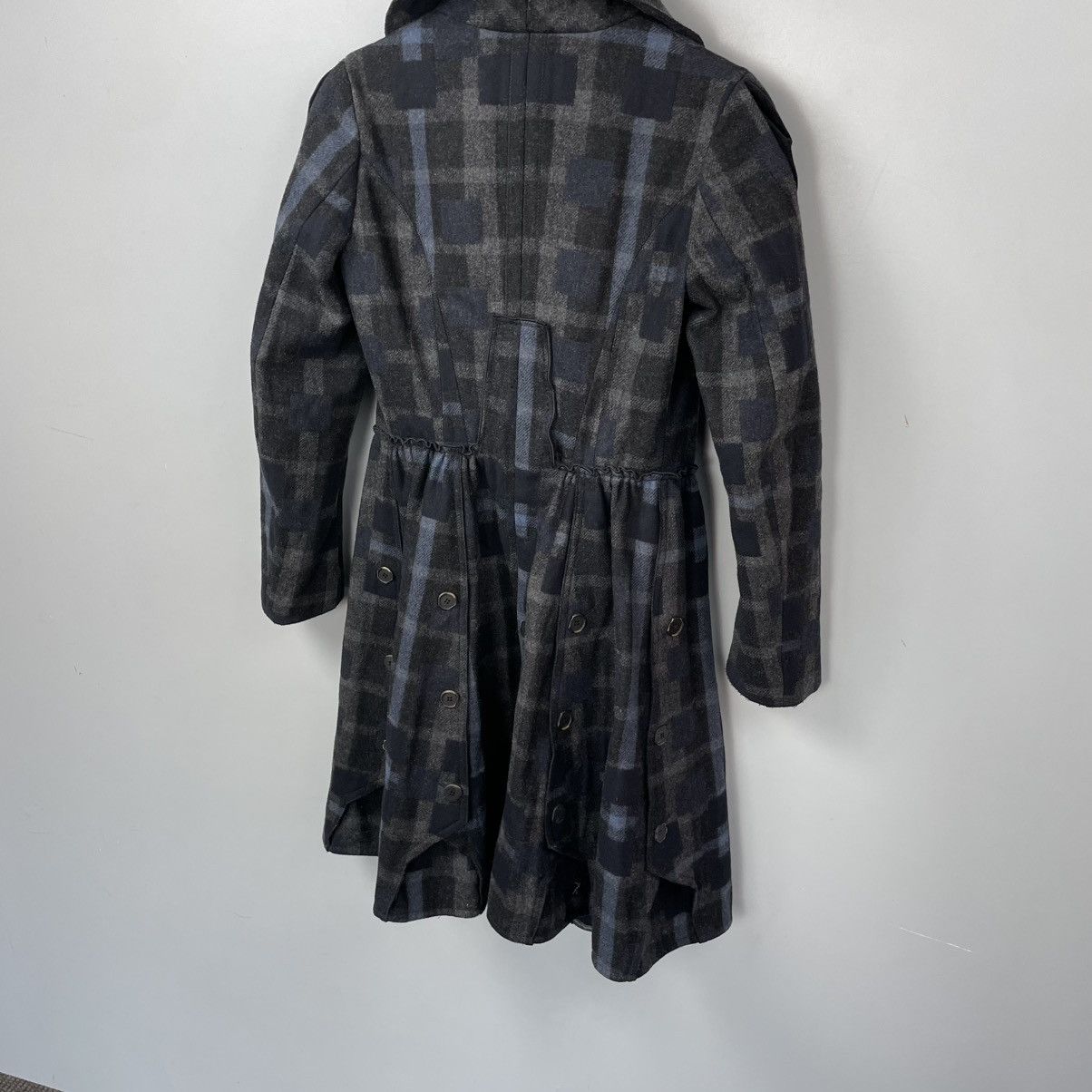 Marithe + Francois Girbaud Marithe Francois Girbaud Tartan Plaid Deconstructed Coat Size S / US 4 / IT 40 - 6 Thumbnail