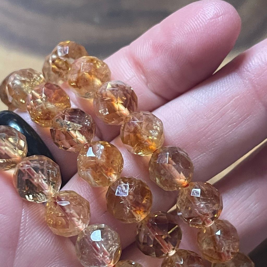 Other Citrine faceted natural beads beaded stretch bracelet new 7. Size ONE SIZE - 3 Thumbnail