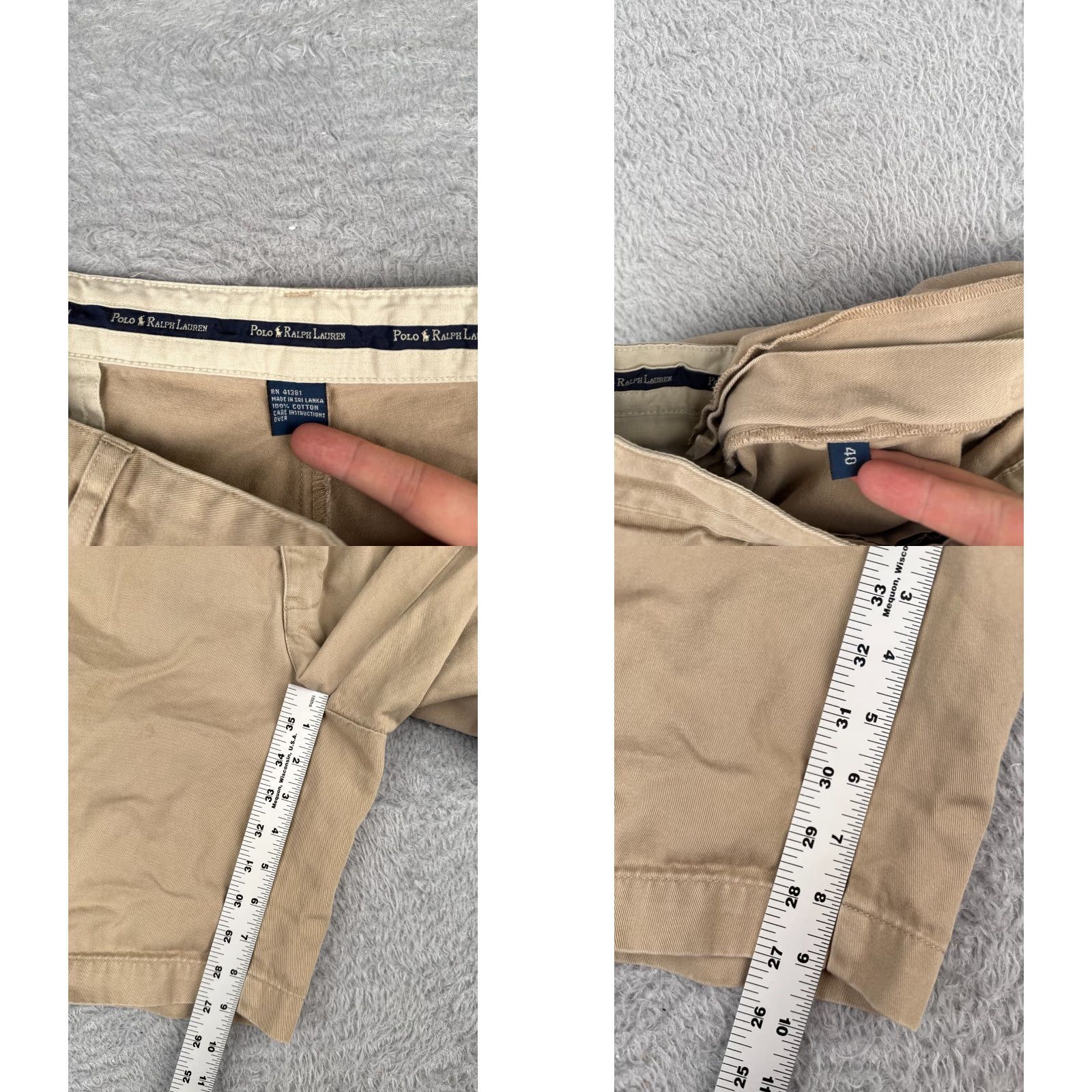 Polo Ralph Lauren Polo Ralph Lauren Shorts Men 40 Beige Pleated Bermuda Twill Cotton 100% Classic Fit Zip Pockets Logo 40x9 Casual Bermuda Shorts Mens Size US L / EU 52-54 / 3 - 8 Thumbnail