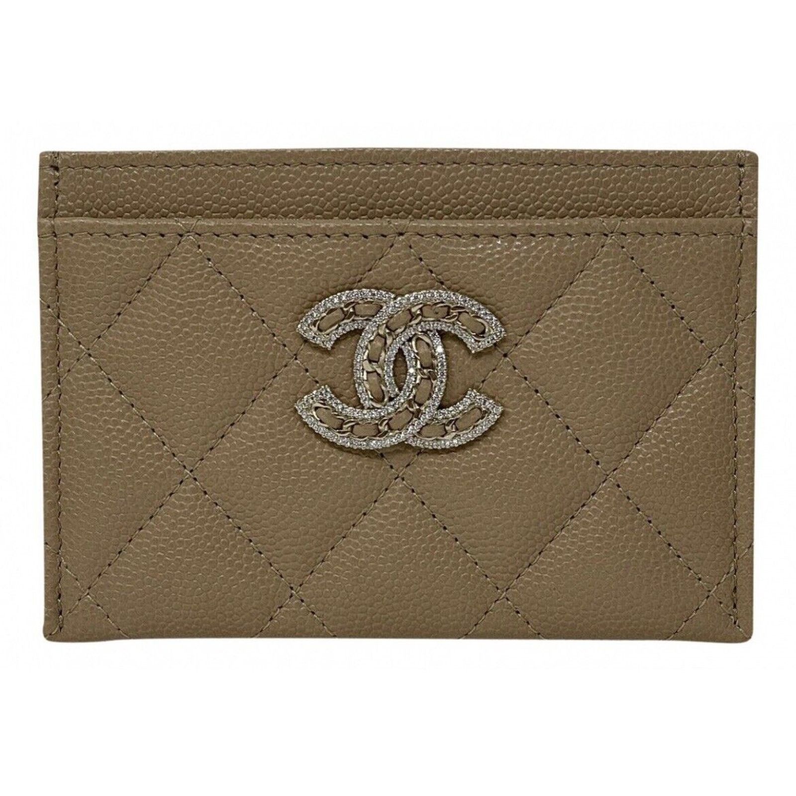 Chanel Auth BNIB Chanel Crystal Beige Flat Card Holder Wallet 22S Size ONE SIZE - 12 Thumbnail
