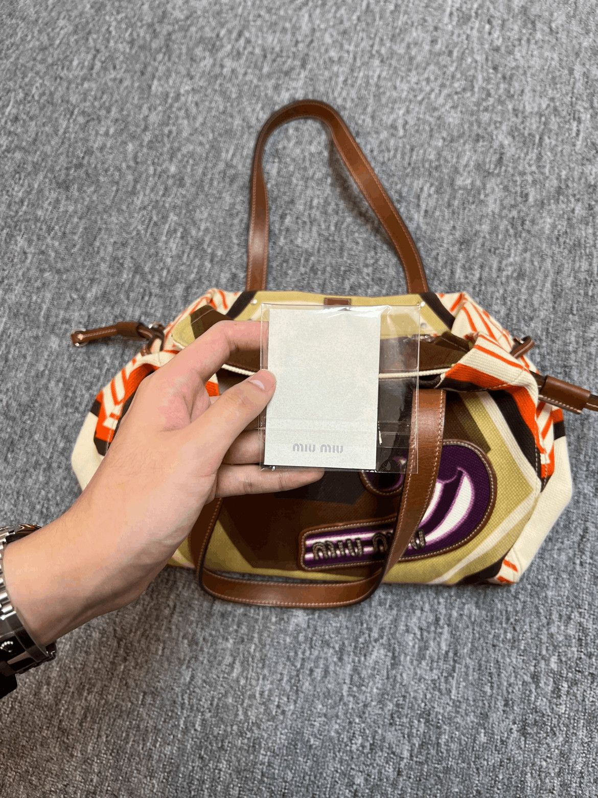 Miu Miu Miu Miu Miu Miu 05ss Canvas Shoulder Bag-2506 Size ONE SIZE - 8 Thumbnail
