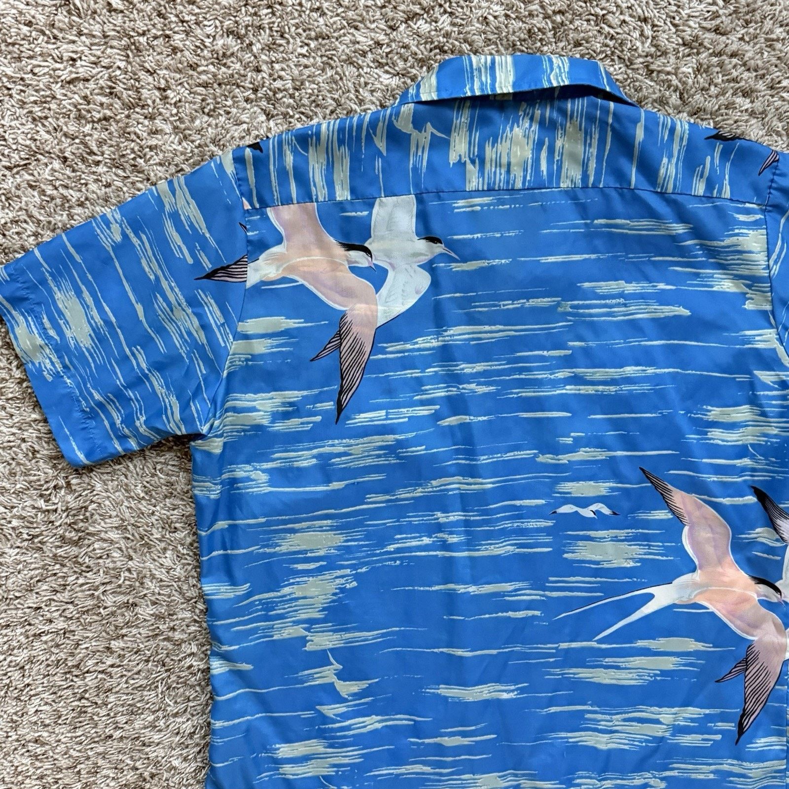 Vintage Vintage Waikiki Hawaiian Shirt SS Button Up Blue AOP Birds Size US L / EU 52-54 / 3 - 8 Thumbnail