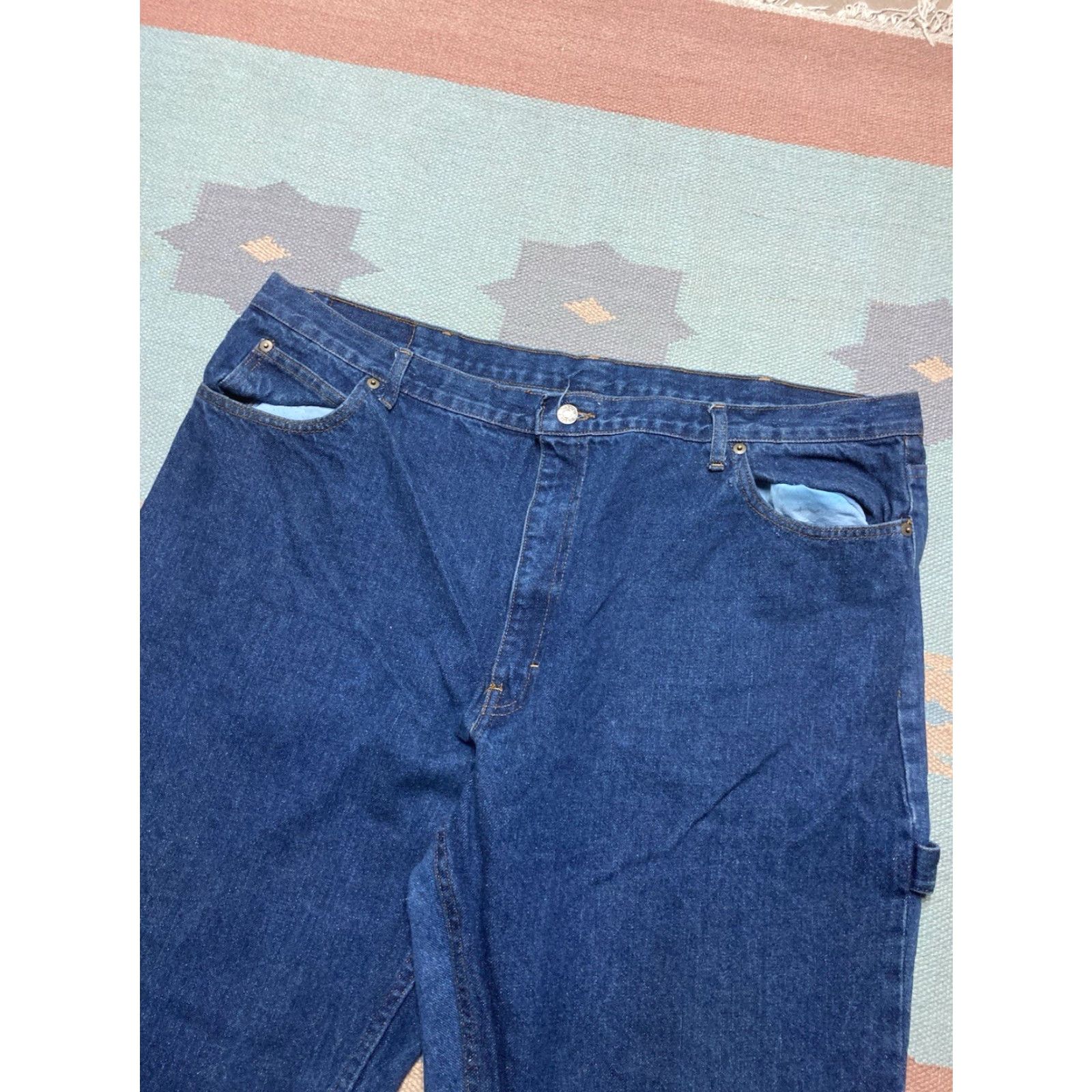 Vintage VINTAGE Bullseye Jeans Men 44x32 Hip Hop Wide-Leg Carpenter Baggy 90s 2000s Jeans Size US 44 / EU 60 - 6 Thumbnail