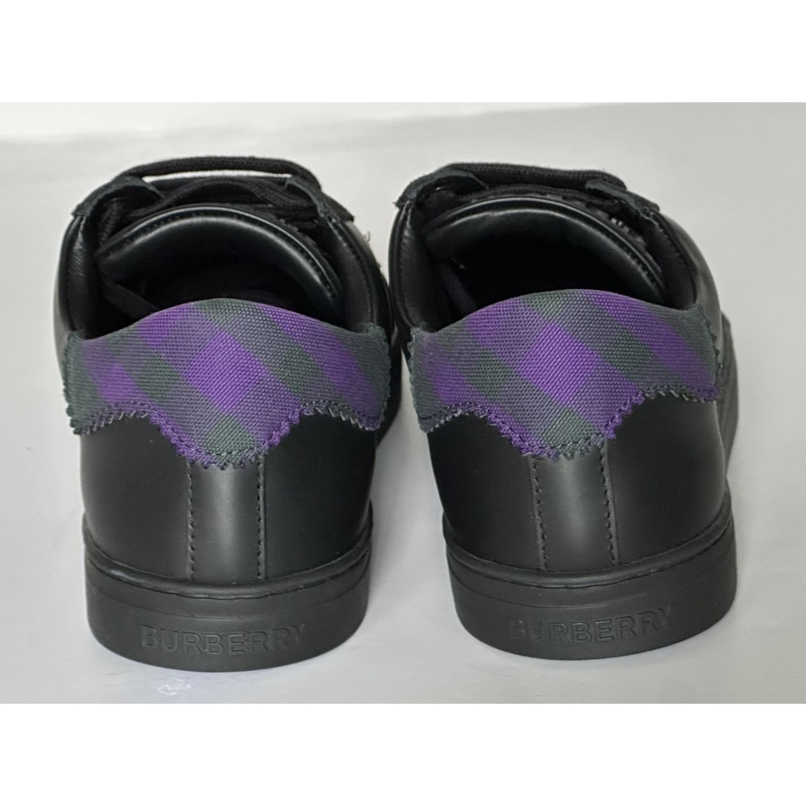 Burberry Burberry Leather Sneakers Black/IP Check 7.5 US 8075375 Size US 7.5 / EU 40-41 - 9 Thumbnail