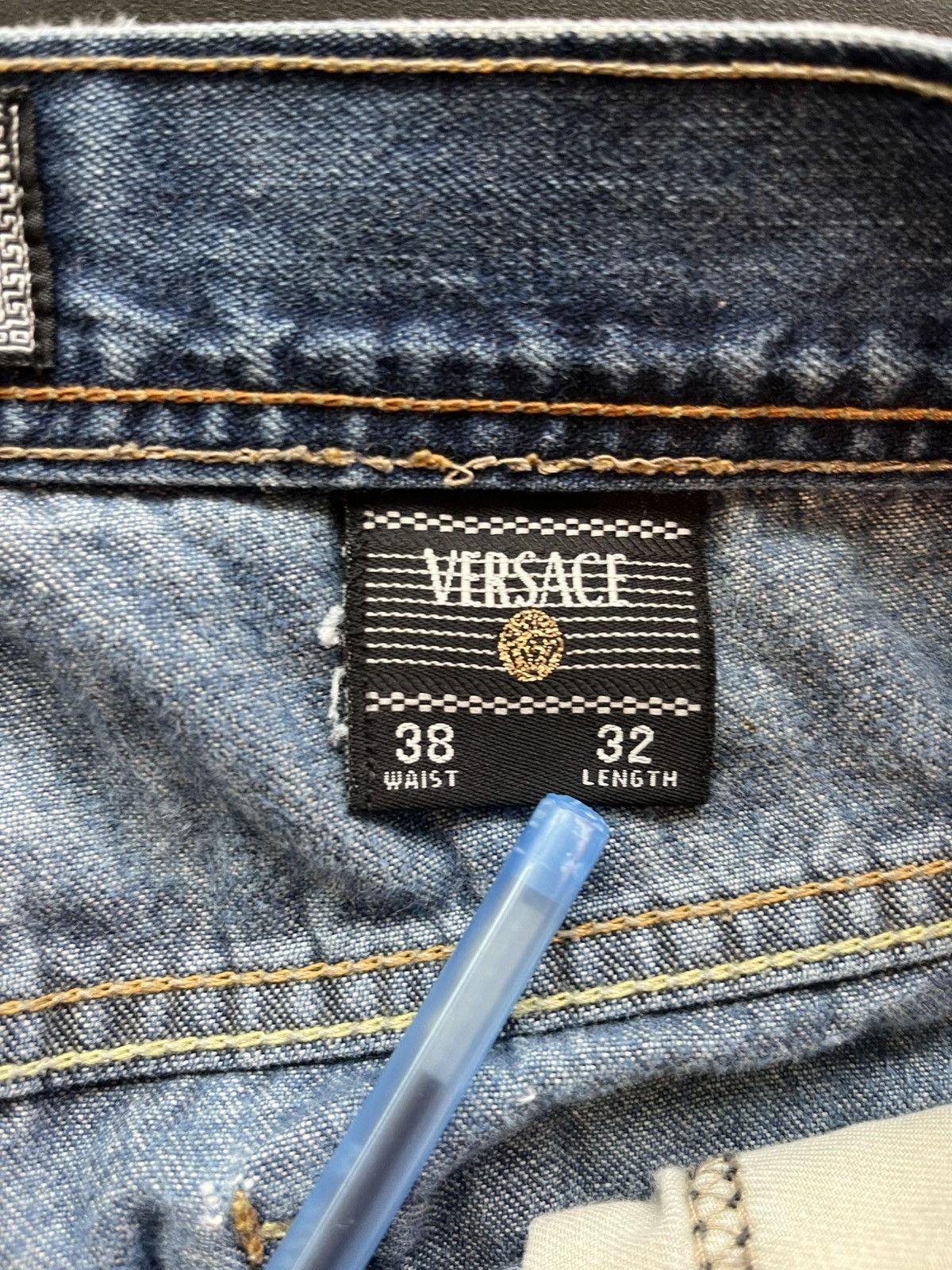 Versace × Vintage 90s Versace wide leg jeans Size US 36 / EU 52 - 3 Thumbnail