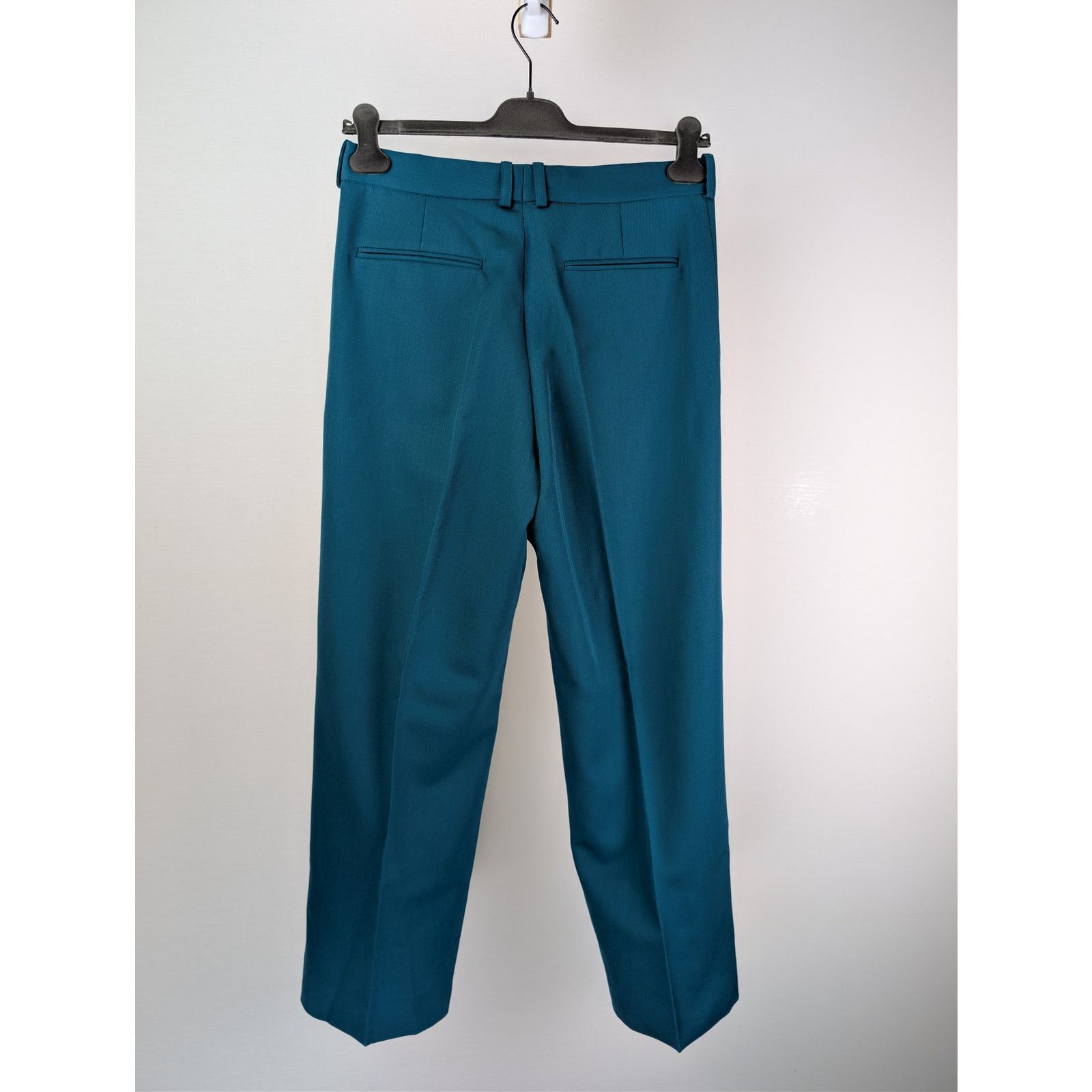 BOTTER o1rshd1 CC20 Wool Classic Trouser with Pleated in Petrol Size US 32 / EU 48 - 14 Thumbnail