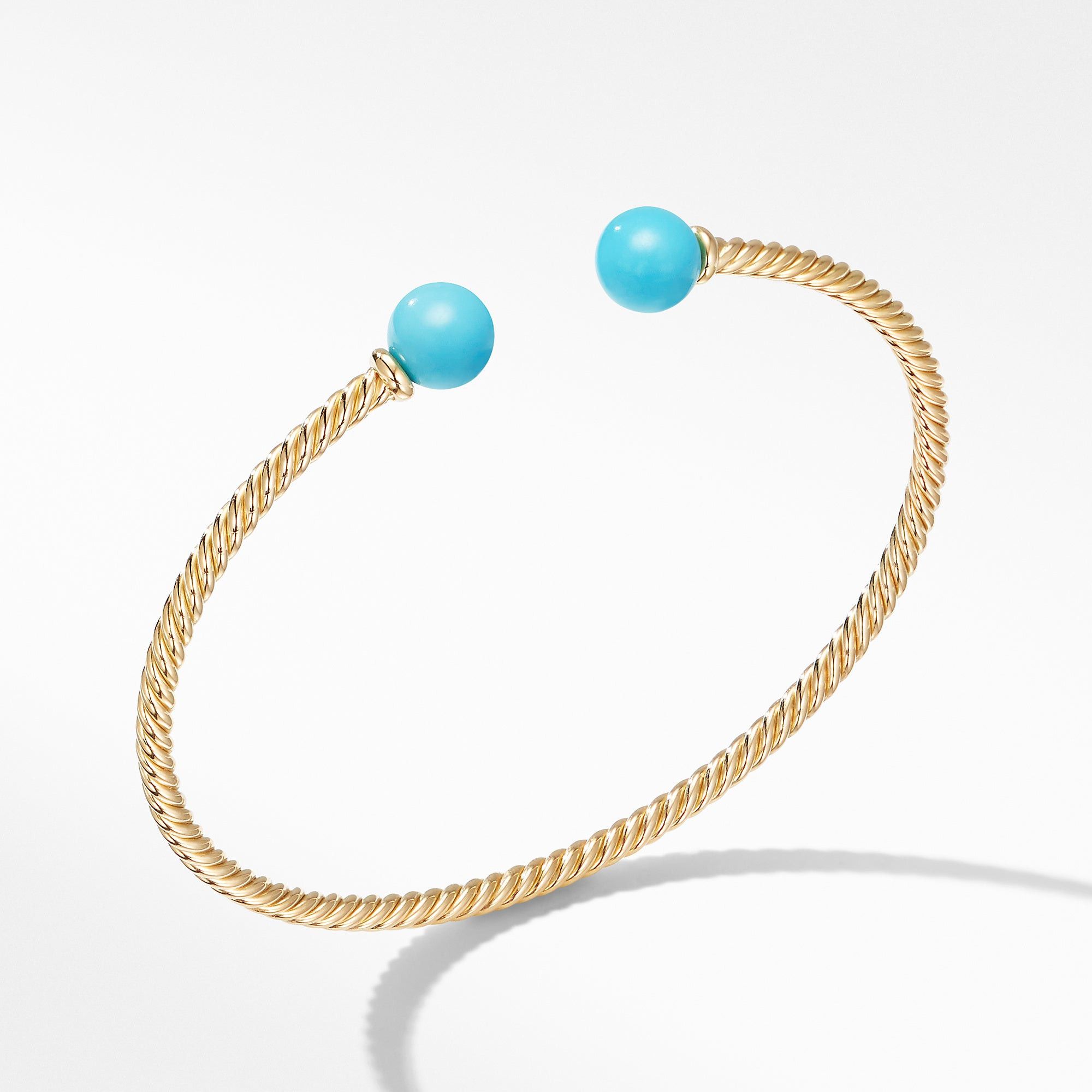 David Yurman o1w1db10325 Bracelet in 18K Gold with Turquoise & 2.6mm Size ONE SIZE - 1 Thumbnail