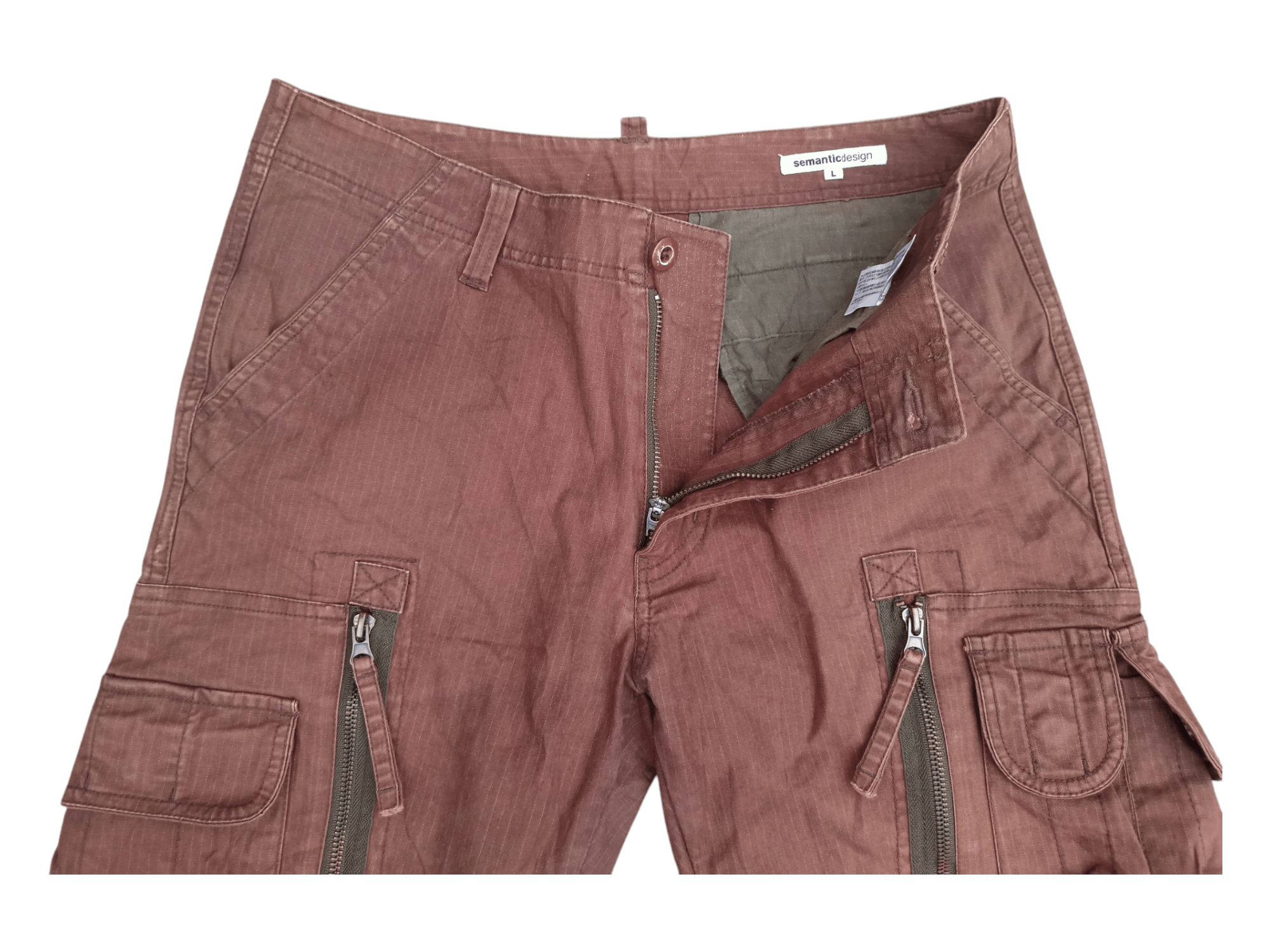 semanticdesign Semantic Design Zipper Pocket Tactical Cargo Short Pants Size US 30 / EU 46 - 3 Thumbnail