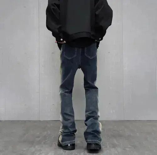 Japanese Brand Slim Flared Streetwear Vintage Design Jeans Size US 32 / EU 48 - 3 Thumbnail