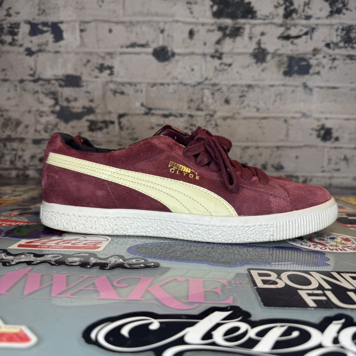 Puma Puma Clyde Low Premium Red Mahogany Sz 9.5 350653 01 No Box Size US 9.5 / EU 42-43 - 3 Thumbnail