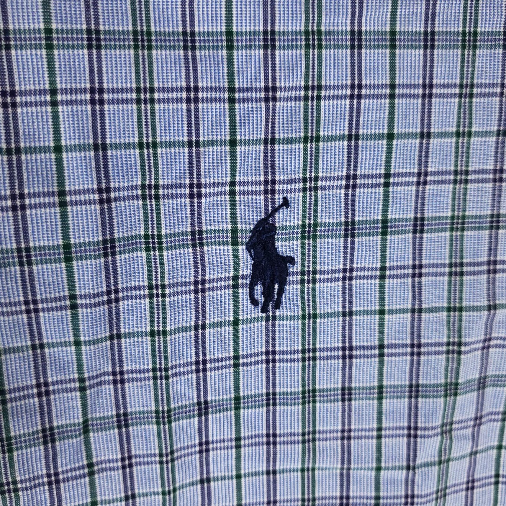 Ralph Lauren Ralph Lauren Shirt Mens 17.5 Blue Plaid Button-Down Long Sleeve Size 46R - 2 Thumbnail