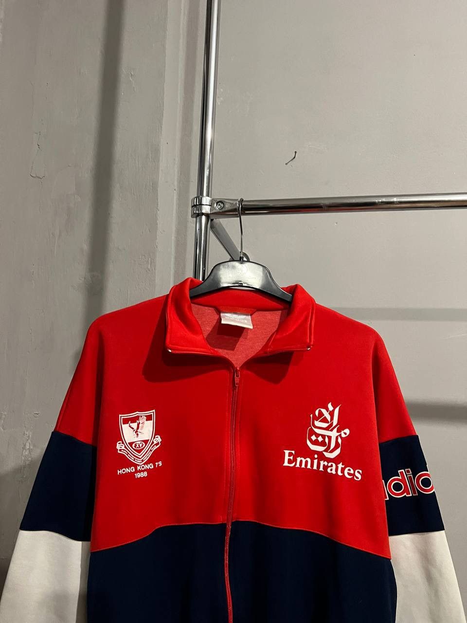 Adidas 1988 DUBAI EXILES RFC HONG KONG SEVENS RUGBY TRACK JACKET L Size US L / EU 52-54 / 3 - 3 Thumbnail