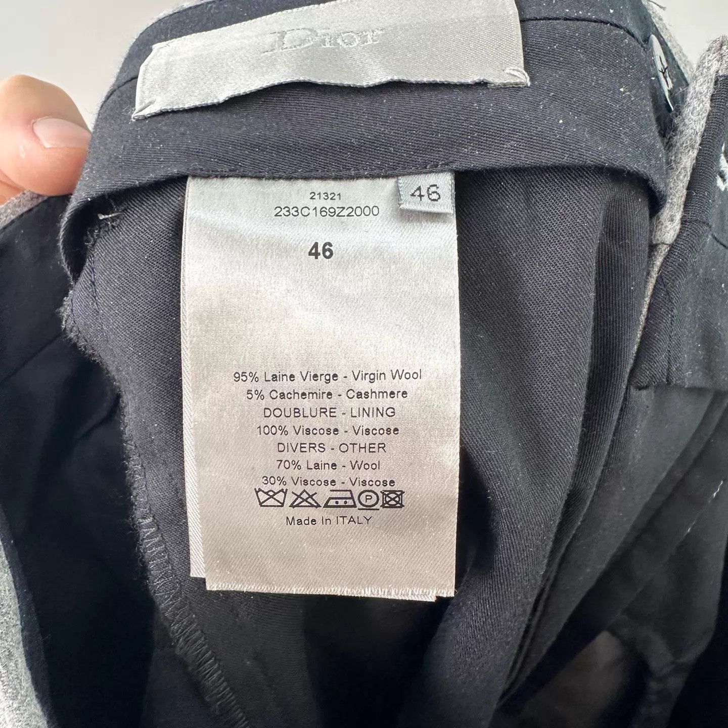 Dior Dior Gray Wool Casual Pants 46 Size US 30 / EU 46 - 4 Thumbnail