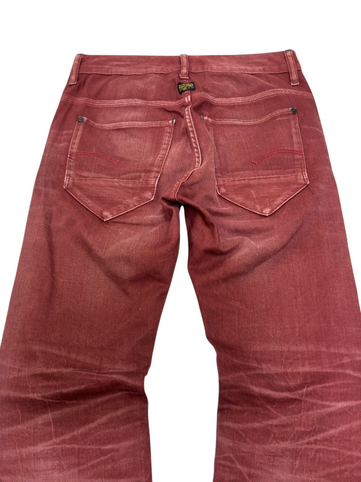 G-Star G-Star RAW Red Denim Straight Retro 2000s Style Clawmark Size US 28 / EU 44 - 8 Thumbnail