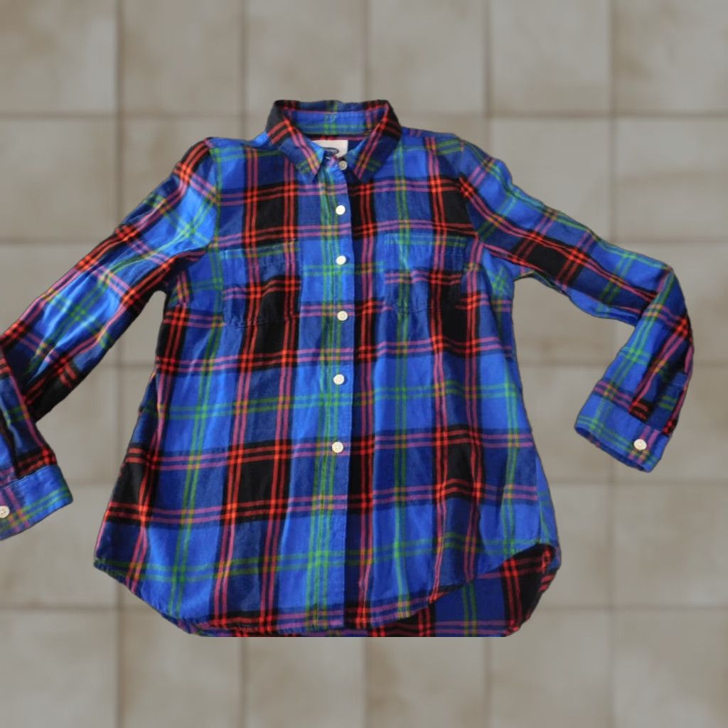 Old Navy Old Navy Womens Button-Up Blouse XS Blue Dolman Sleeve Casual Regular Shirt Top Size XS / US 0-2 / IT 36-38 - 1 Thumbnail