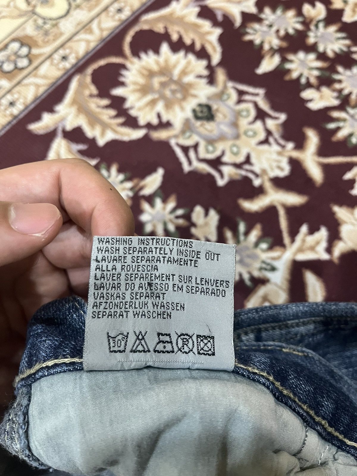 Japanese Brand T Traxx Double Knee Stain Denim Size US 34 / EU 50 - 24 Thumbnail