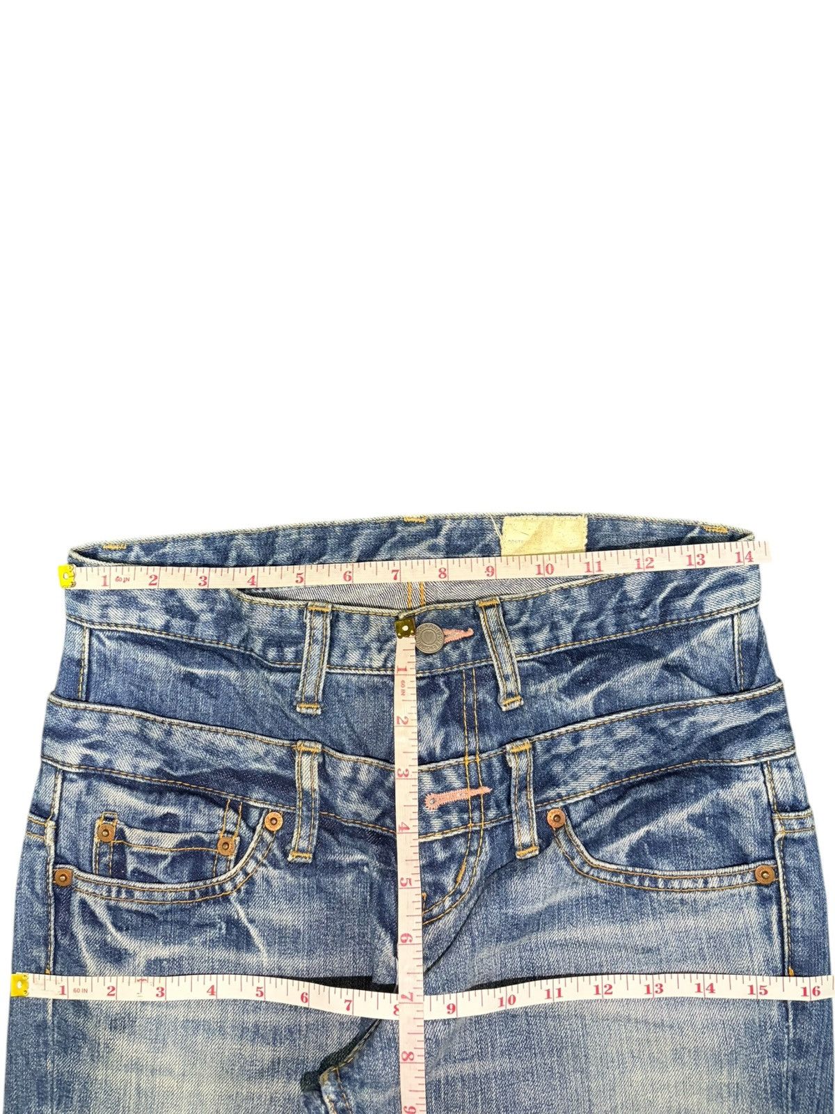 Ksubi Vintage Japanese Antgauge Double Waist Distressed Jeans Size 28" / US 6 / IT 42 - 6 Thumbnail