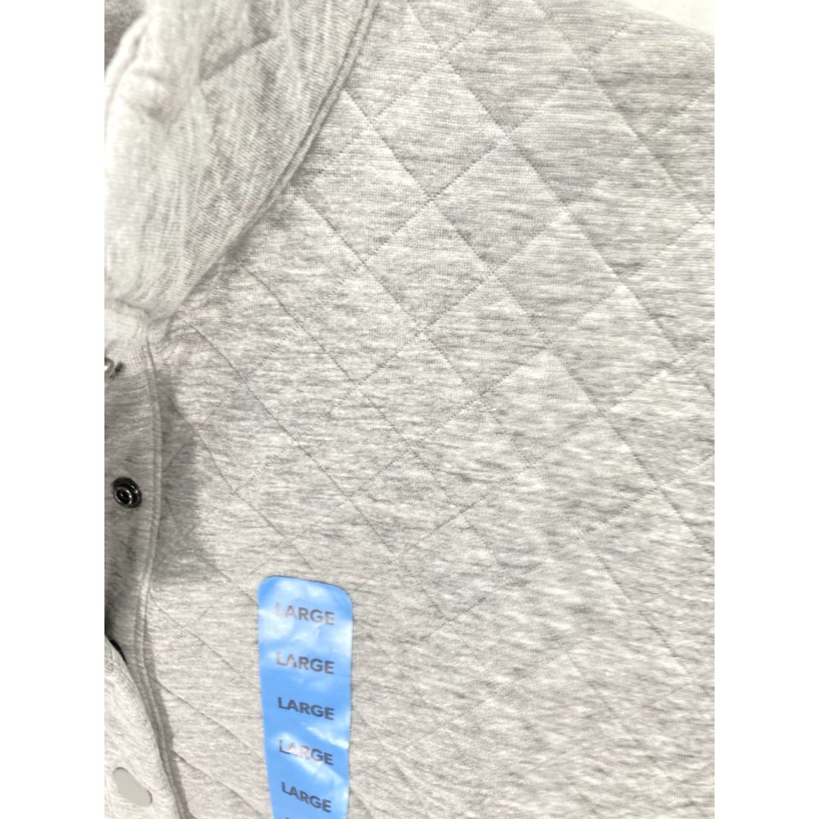 Eddie Bauer Eddie Bauer Quilted Sweater Women Large Gray Long Sleeve Pullover Cotton Blend Mock Neck Womens Size L / US 10 / IT 46 - 4 Thumbnail