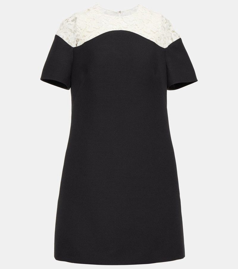 Valentino Valentino Crêpe Couture lace-trimmed minidress dress 40 (IT) Size S / US 4 / IT 40 - 1 Thumbnail