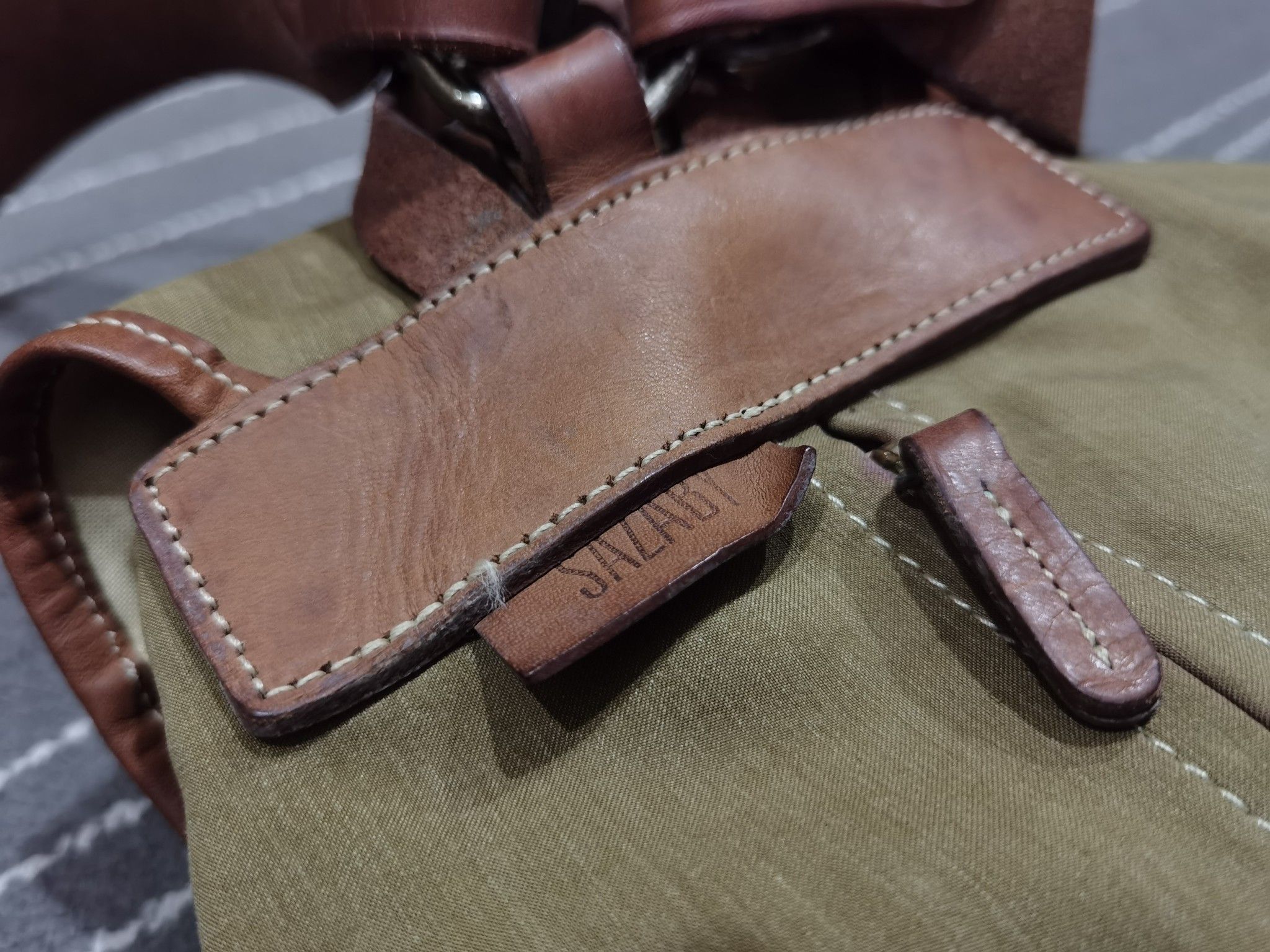 Japanese Brand Sazaby japan cotton + leather bag handmade Size ONE SIZE - 4 Thumbnail