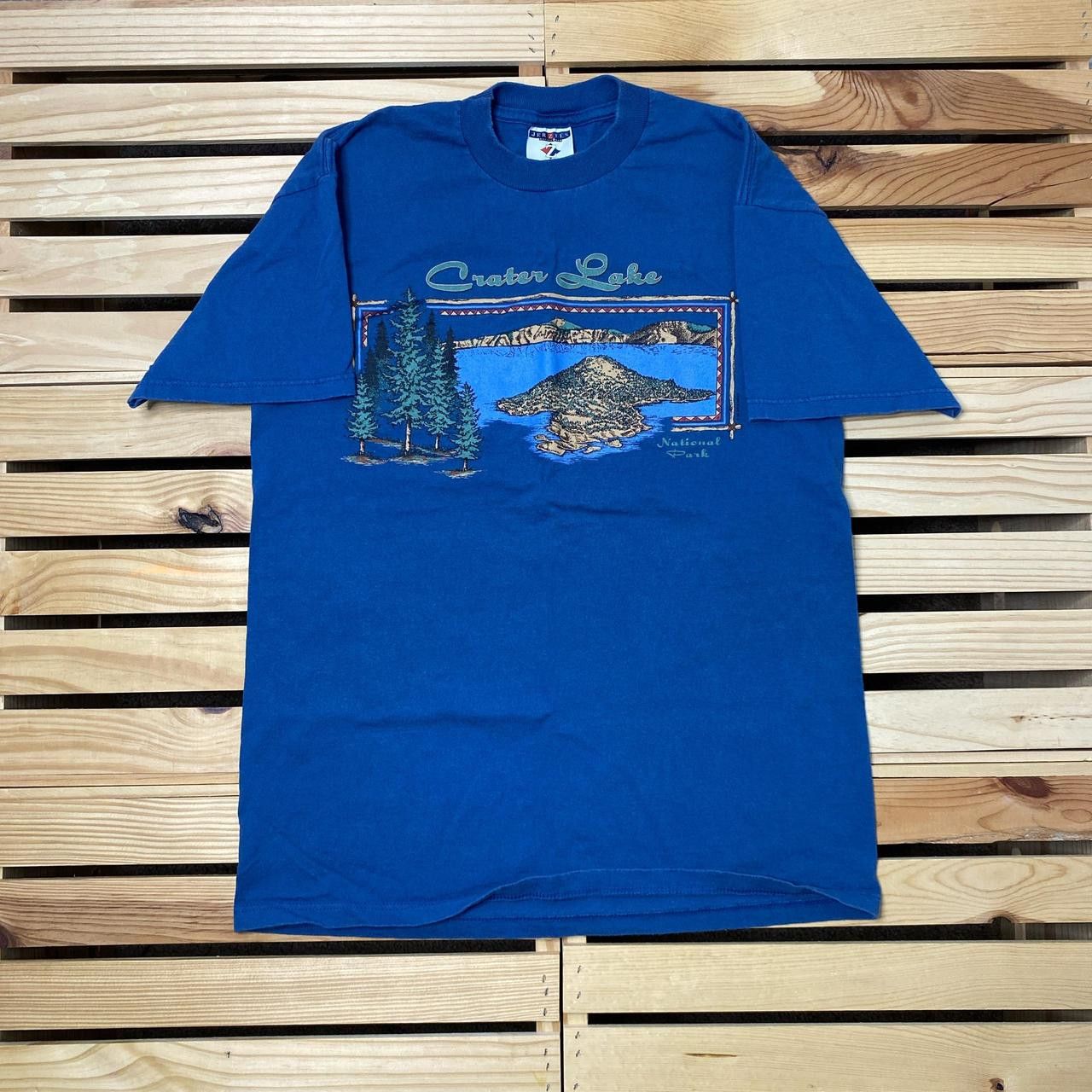 Jerzees Vintage Crater Lake National Park Blue Tee Size Medium Size US M / EU 48-50 / 2 - 1 Thumbnail