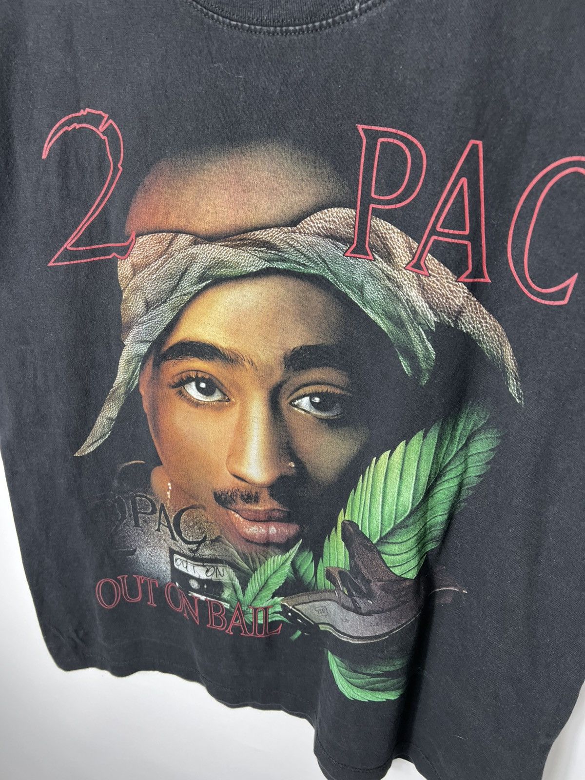 Band Tees Vintage very rare 2pac Tupac Shakur Out On Ball Band T-shirt Size US L / EU 52-54 / 3 - 3 Thumbnail