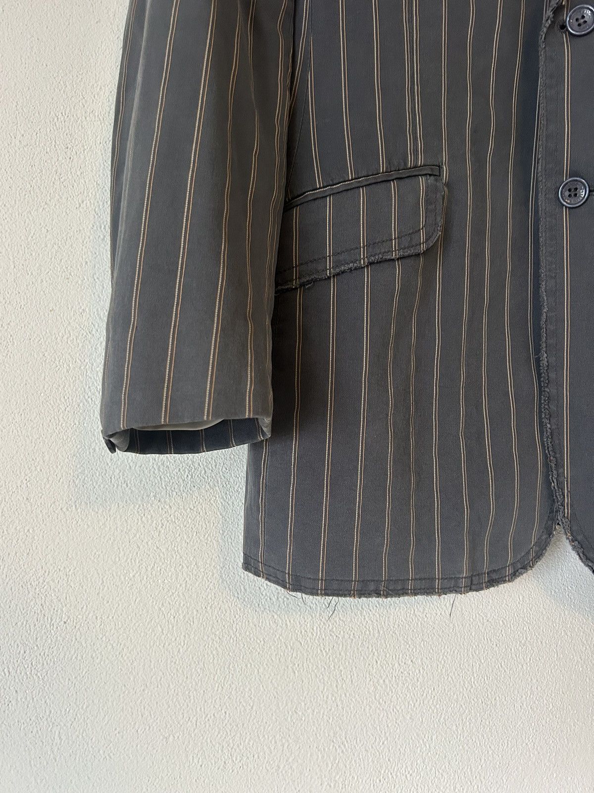 Dolce & Gabbana D&G Pinstripe Blazer with Denim Collar, Size 50 Size US M / EU 48-50 / 2 - 5 Thumbnail