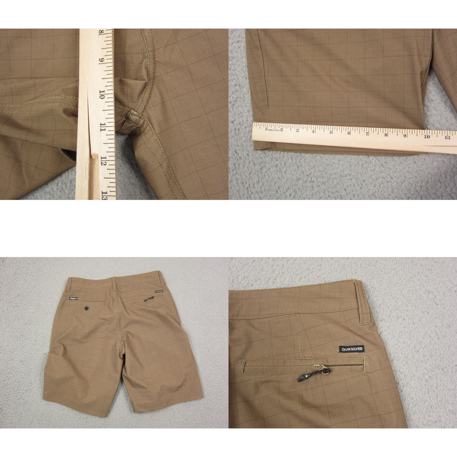 Quiksilver Quicksilver Shorts Mens 28 Brown Plaid Check Chino Flat Front Casual Regular Size 28 Mens Bar 90s Theme Size US 28 / EU 44 - 8 Thumbnail