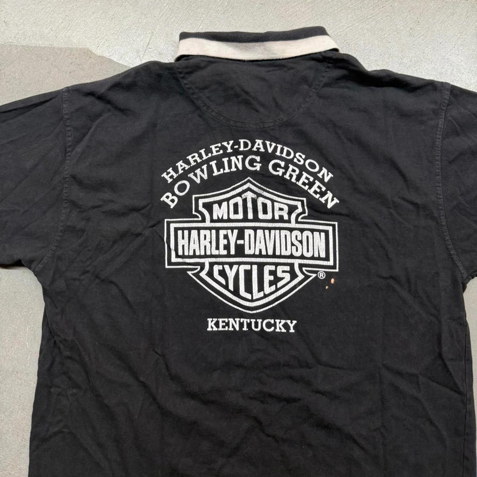 Harley Davidson Vintage Made in USA Harley Davidson Bowling Green,Kent Polo Size US L / EU 52-54 / 3 - 1 Thumbnail