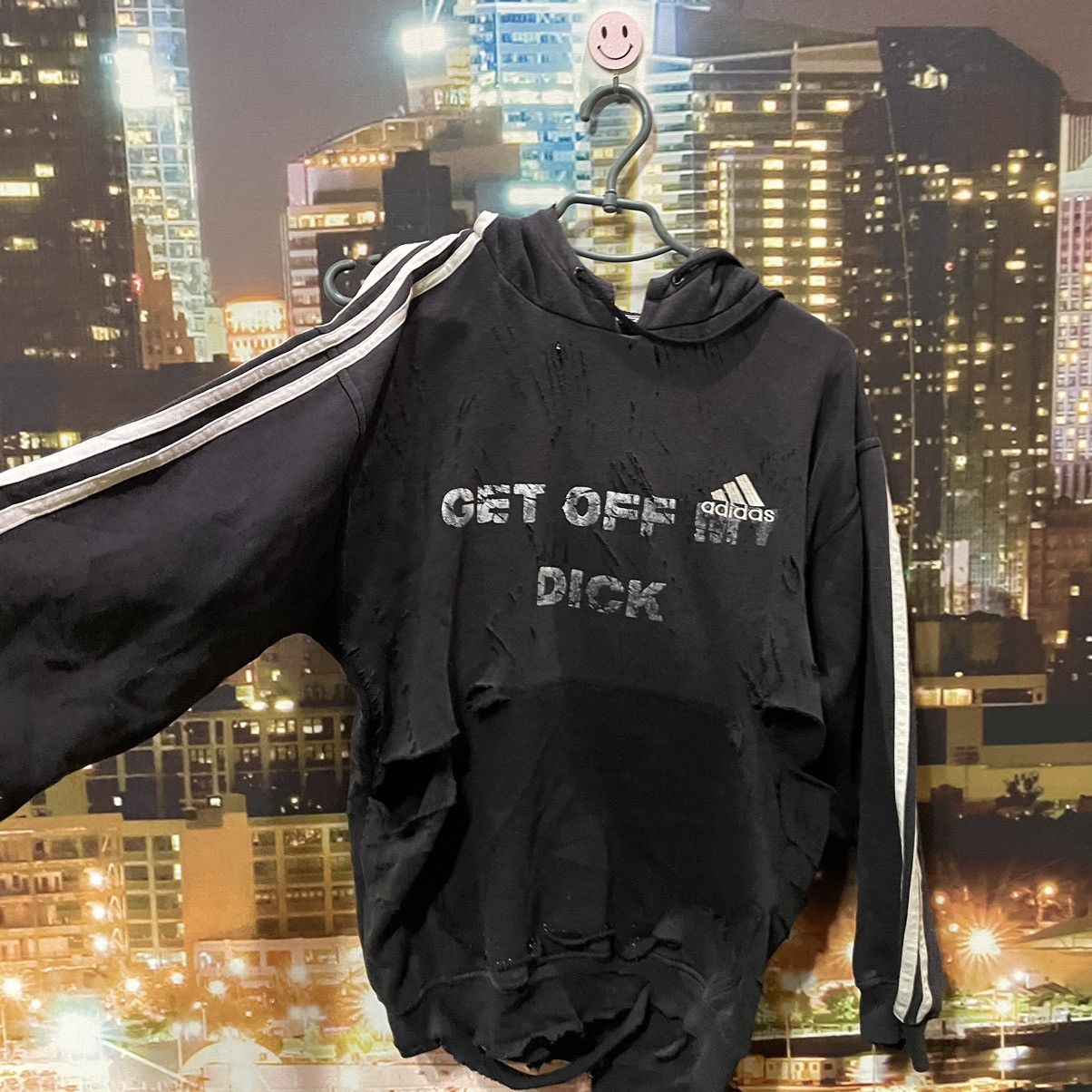 Adidas VINTAGE Y2K ADIDAS HOODIE GET OFF MY DICK PENIS FUNNY PORNO Size US S / EU 44-46 / 1 - 3 Thumbnail