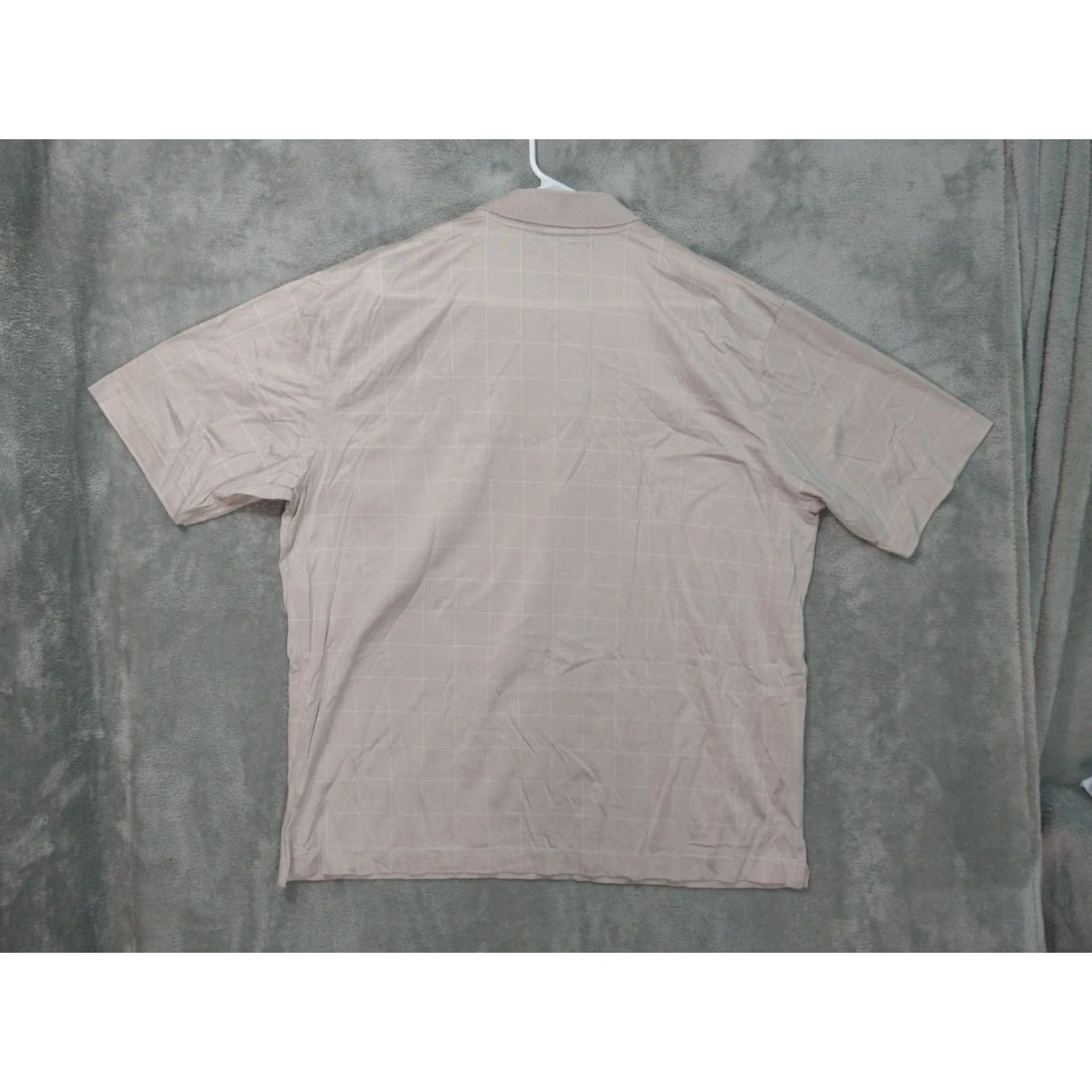 Brooks Brothers Brooks Brothers Shirt Polo Mens XL Beige Windowpane Short Sleeve Cotton Casual Size US XL / EU 56 / 4 - 2 Thumbnail